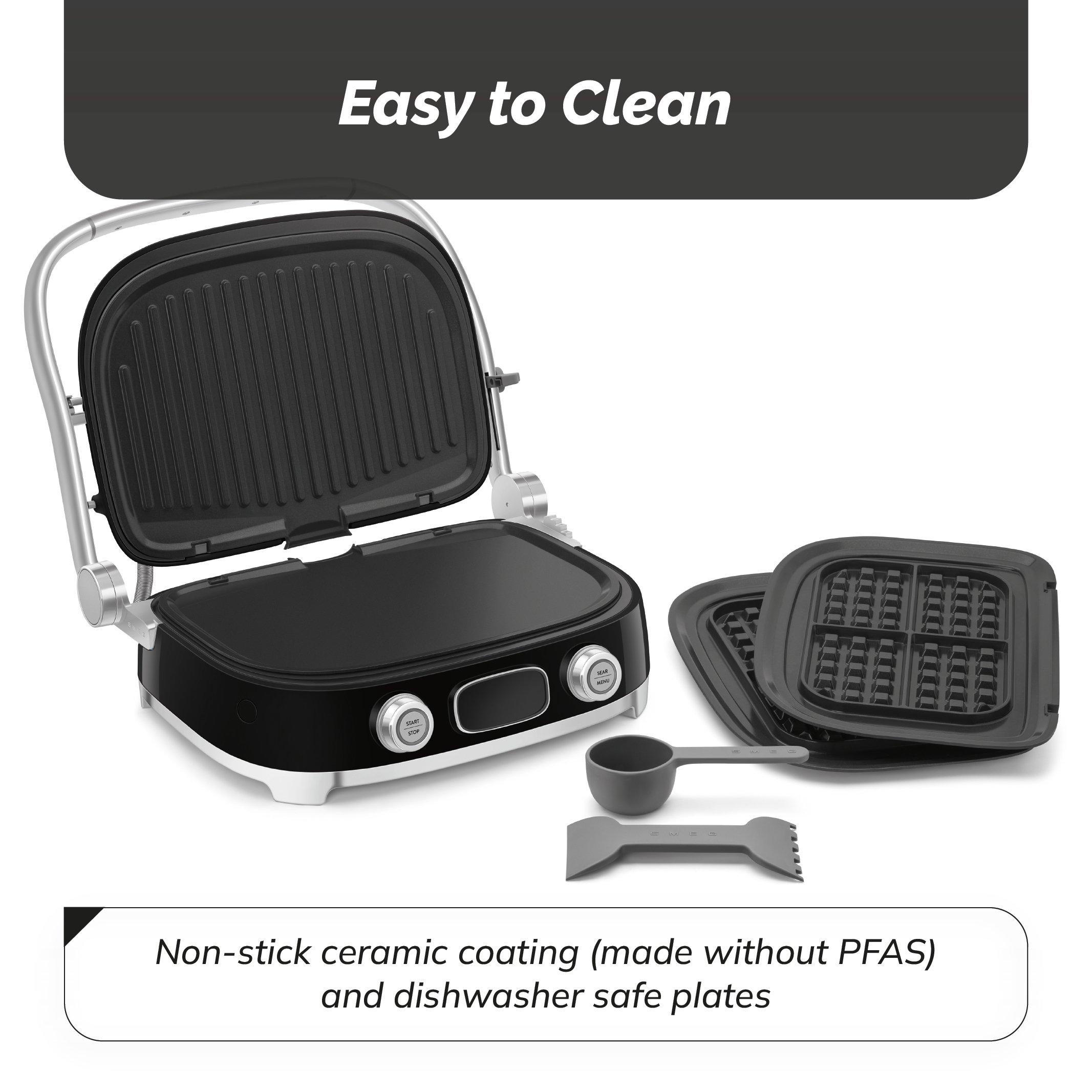 Black - Smeg - Multiuse Grill in Black - 5