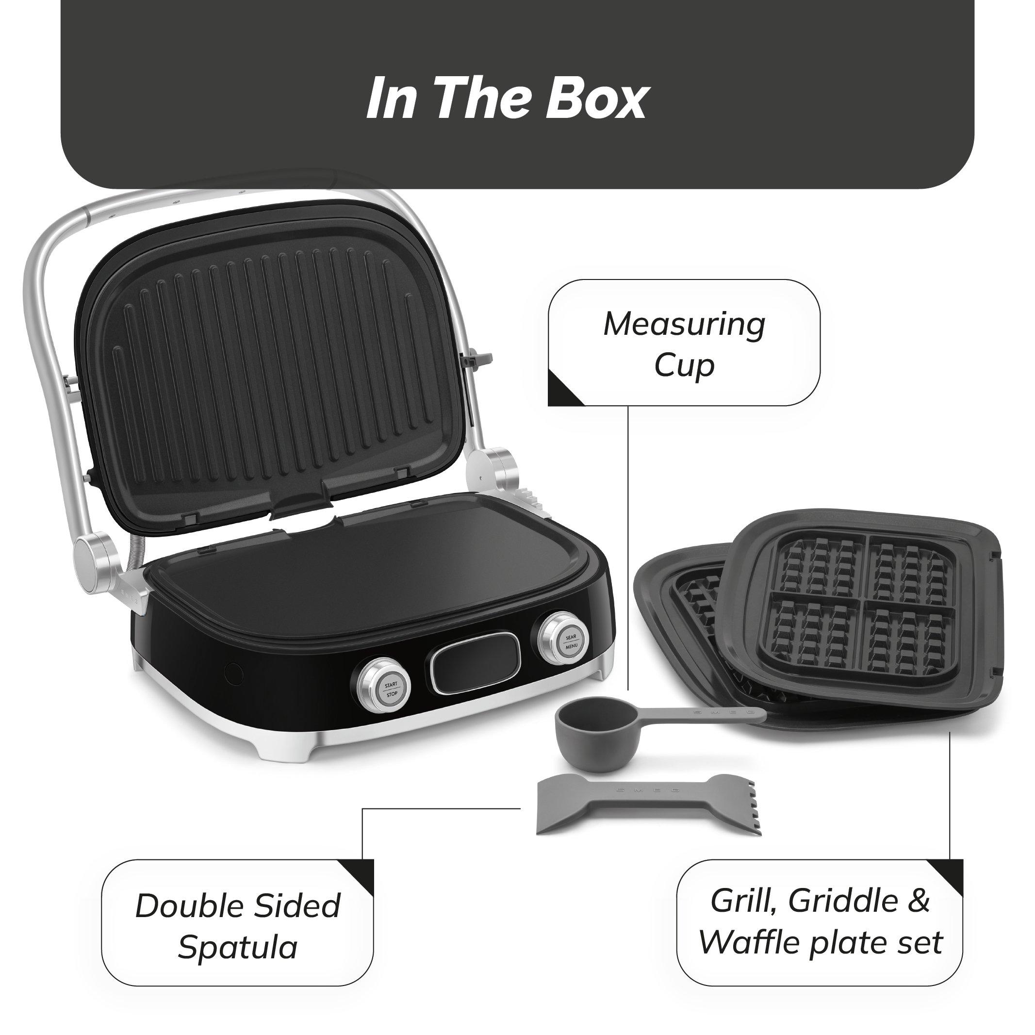 Black - Smeg - Multiuse Grill in Black - 6