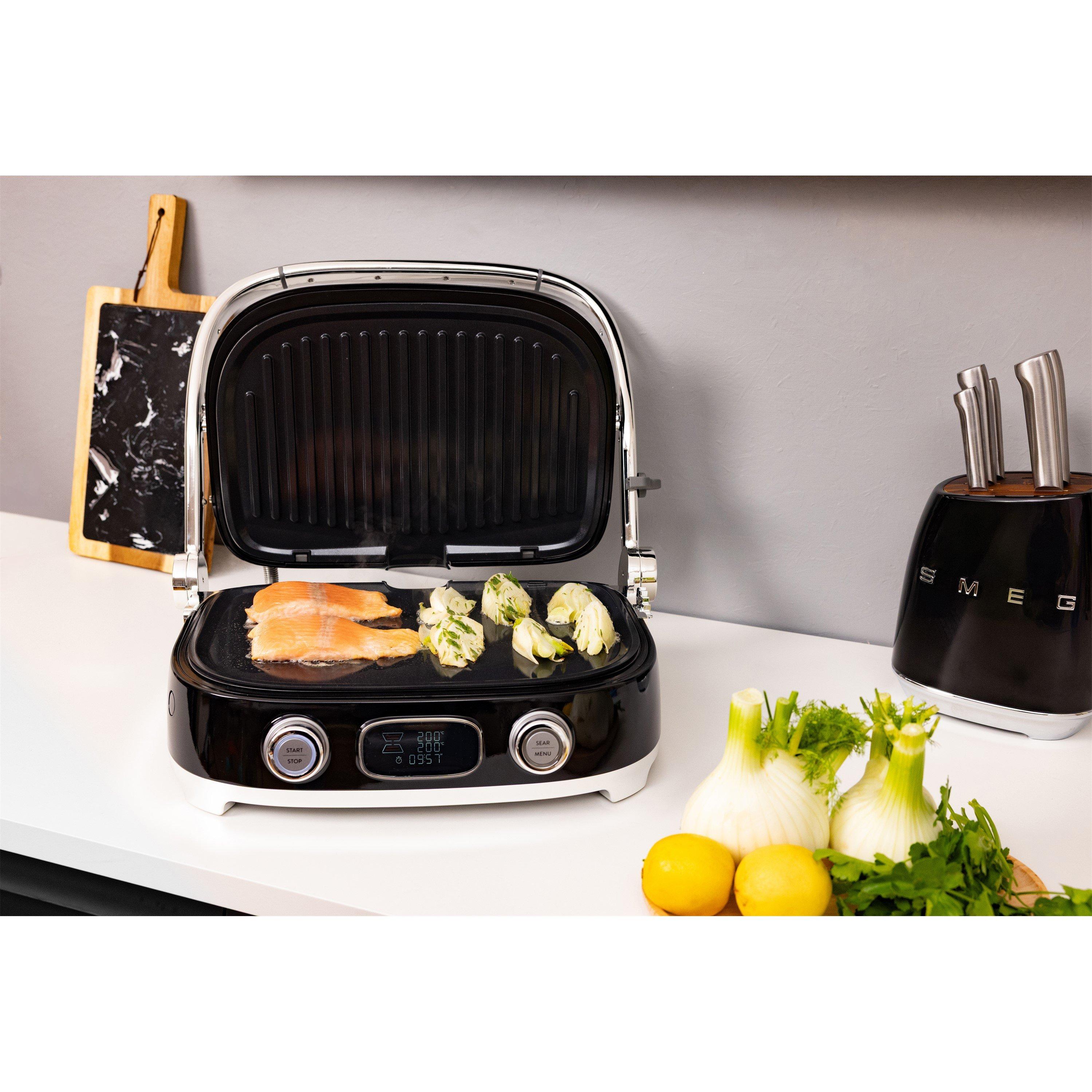 Black - Smeg - Multiuse Grill in Black - 7