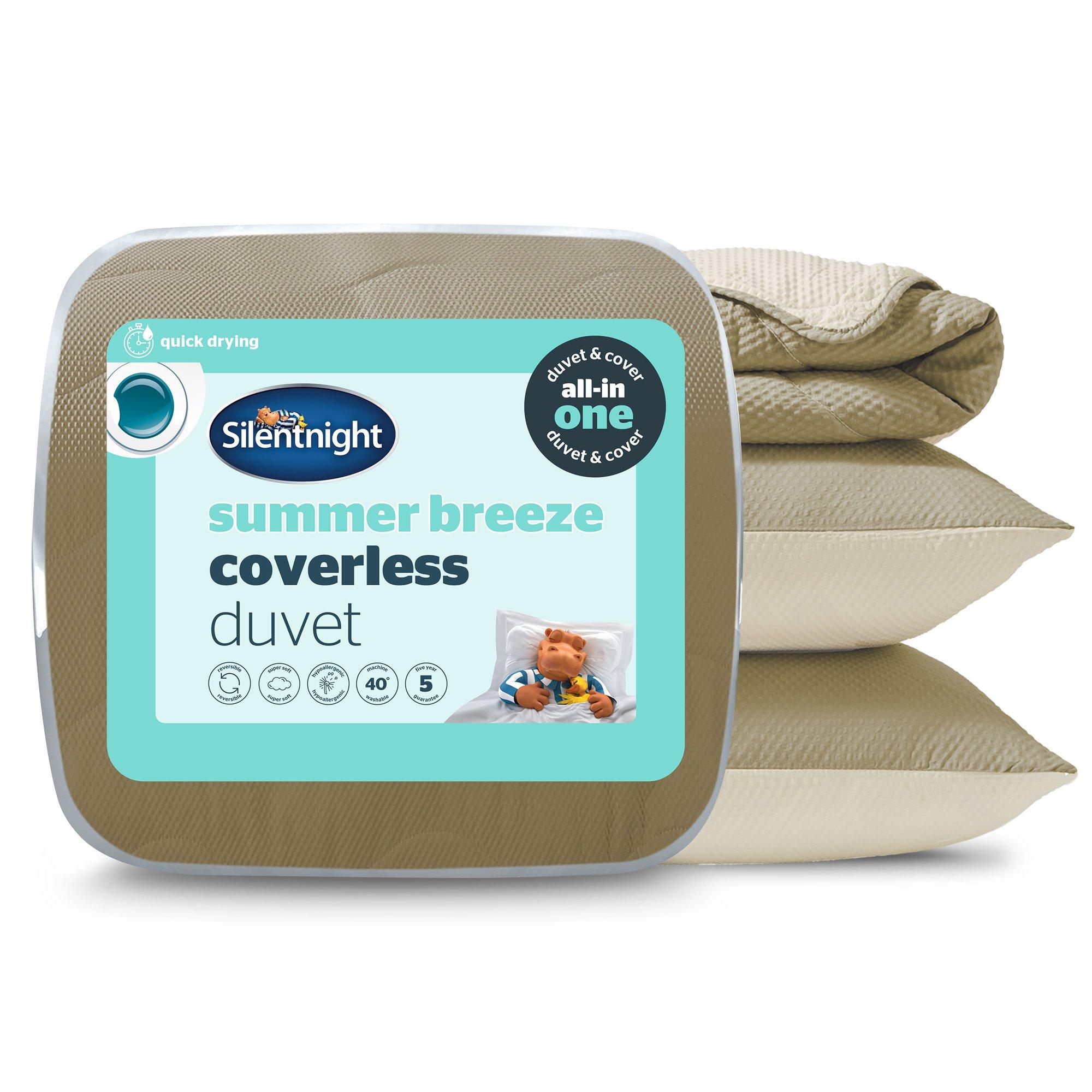 Silentnight  Summer Breeze Seersucker Coverless Duvet 2.5 Tog - Sage - Single