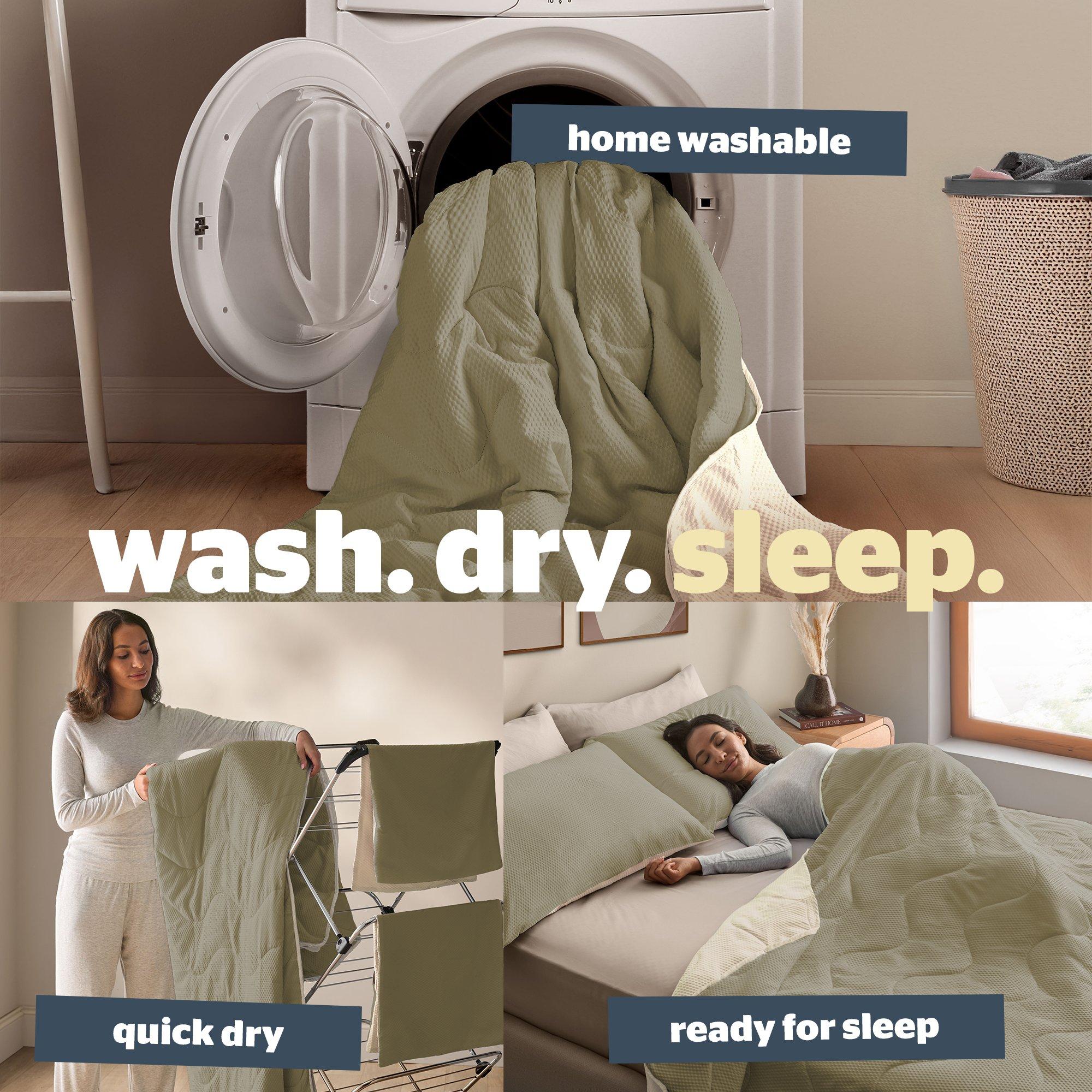 Sage - Silentnight - Summer Breeze Seersucker Coverless Duvet 2.5 Tog - 4