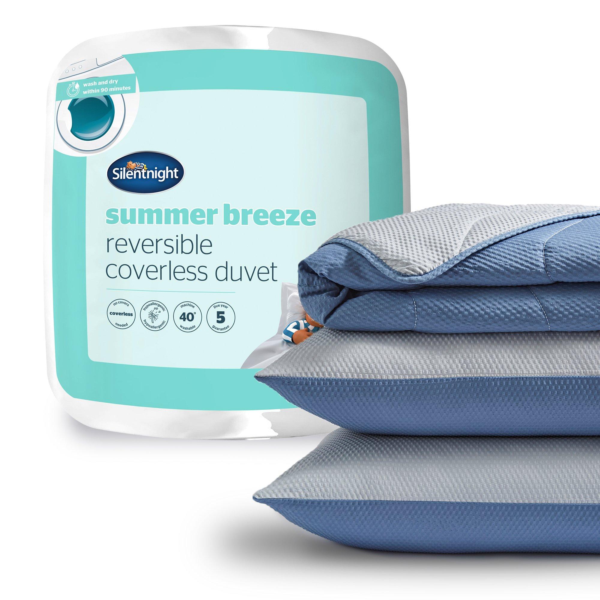 Silentnight  Summer Breeze Seersucker Coverless Duvet 2.5 Tog - Blue - Single