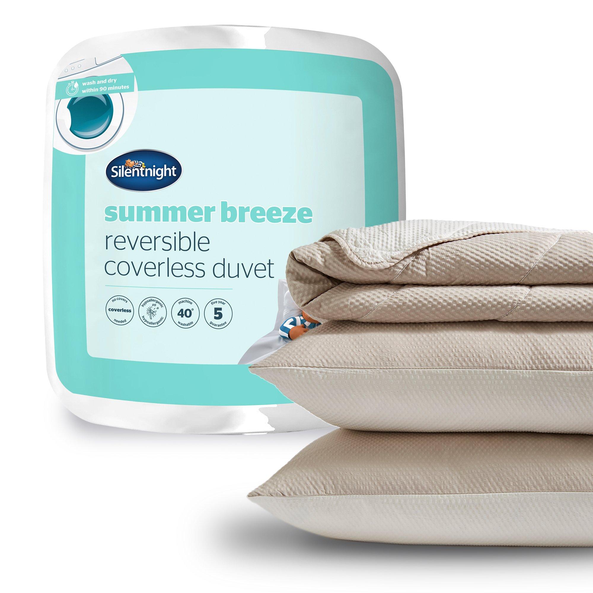Silentnight  Summer Breeze Seersucker Coverless Duvet 2.5 Tog - Cream - Superking