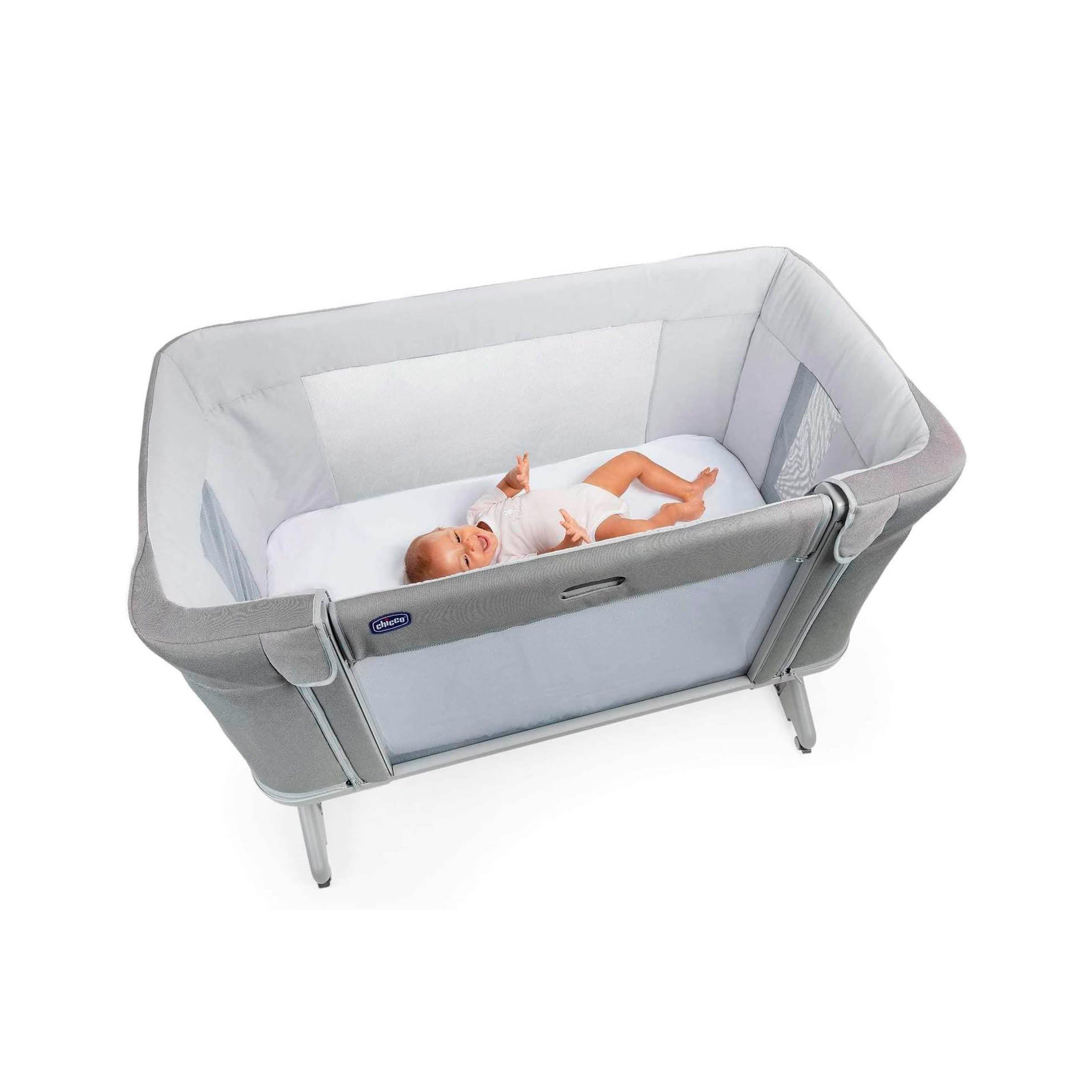 Chicco Next2Me Forever Bedside Crib With Adjustable Heights, Ash Grey - Image 6