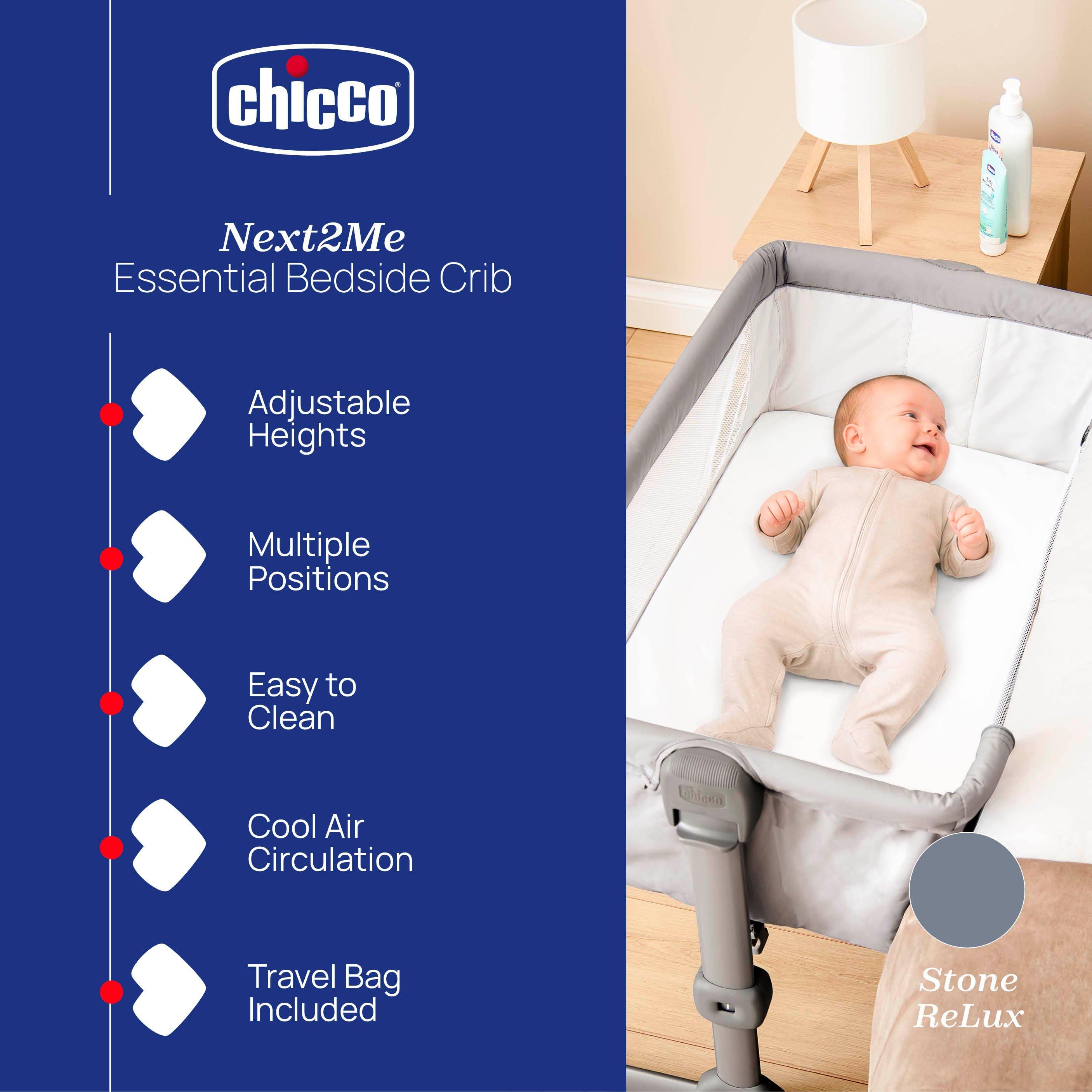 Stone - Chicco - Next2Me Essential Bedside Crib - 2