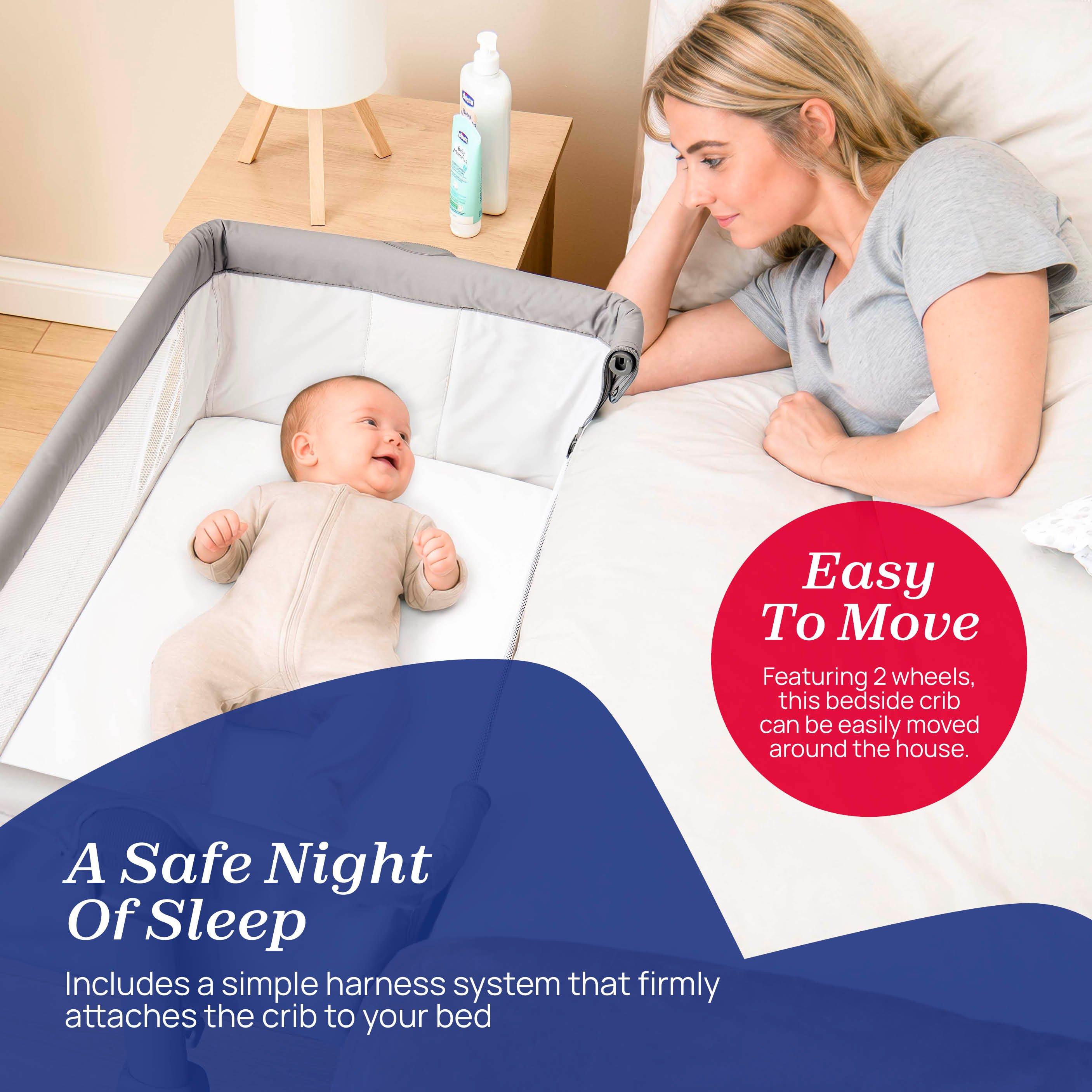 Stone - Chicco - Next2Me Essential Bedside Crib - 7