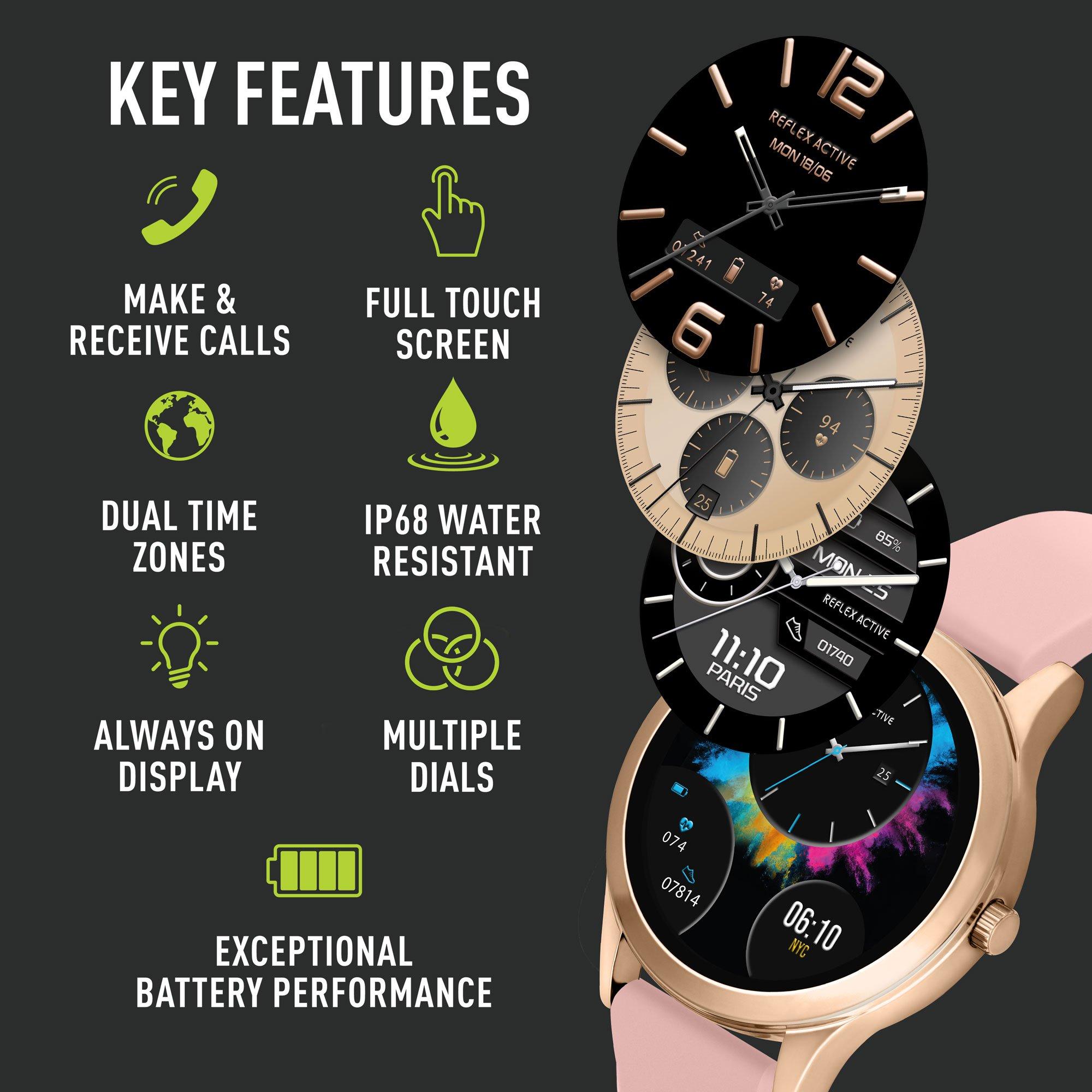 Pink - Reflex Active - Reflex Active Series 31 Amoled Smart Calling Watch - 2