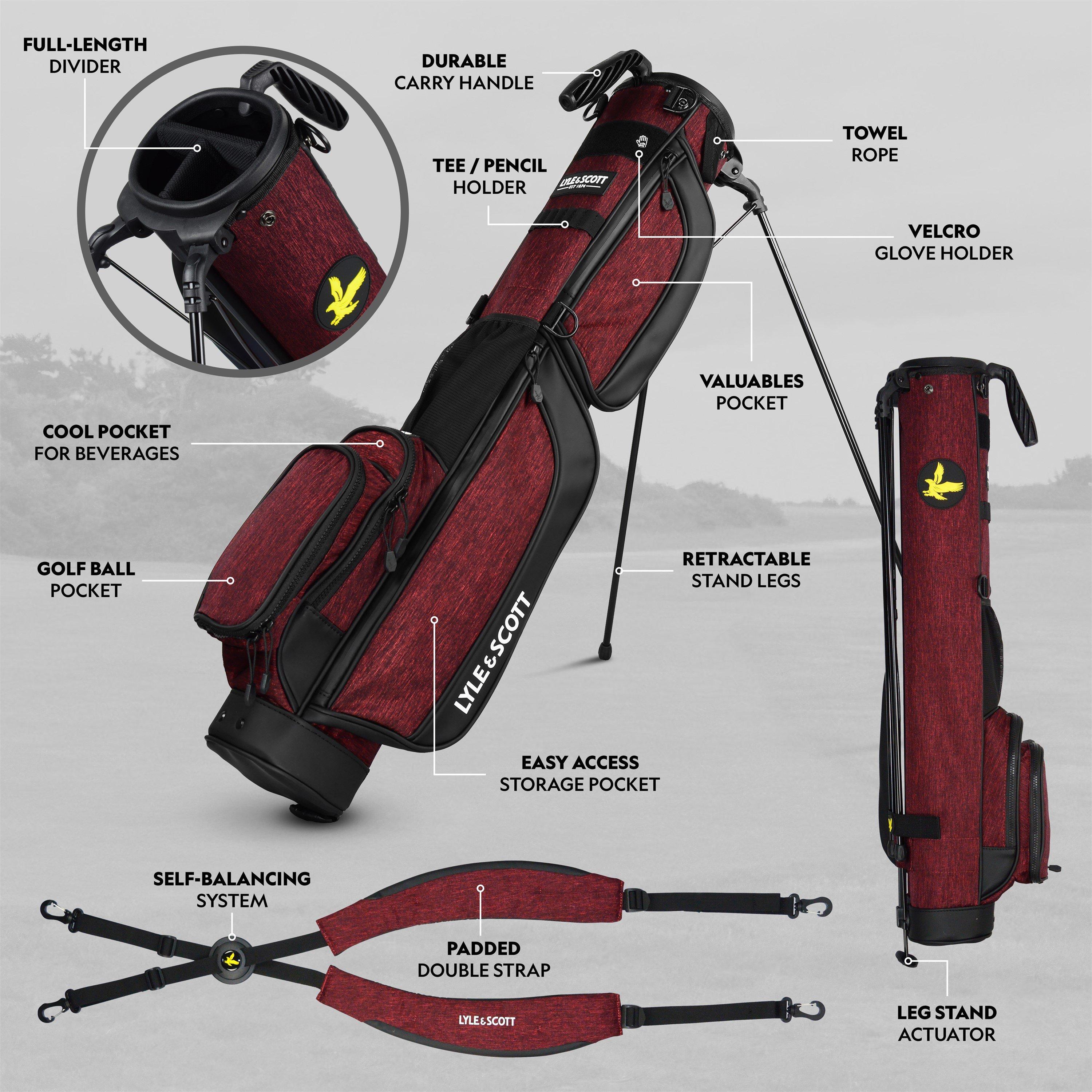 Fion Red - Lyle and Scott - Gleneagle 5.3'' Golf Stand Bag - 3