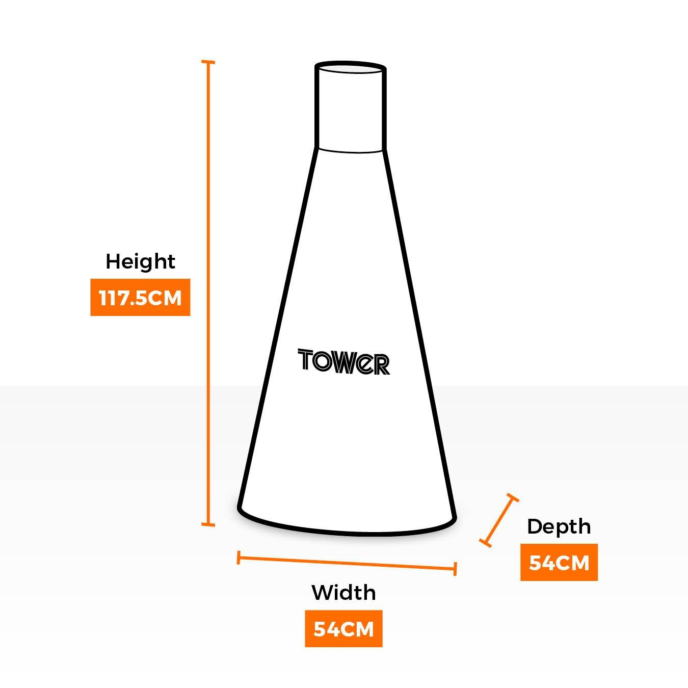 Black - Tower - Cover For Wood Burner Chiminea - 8