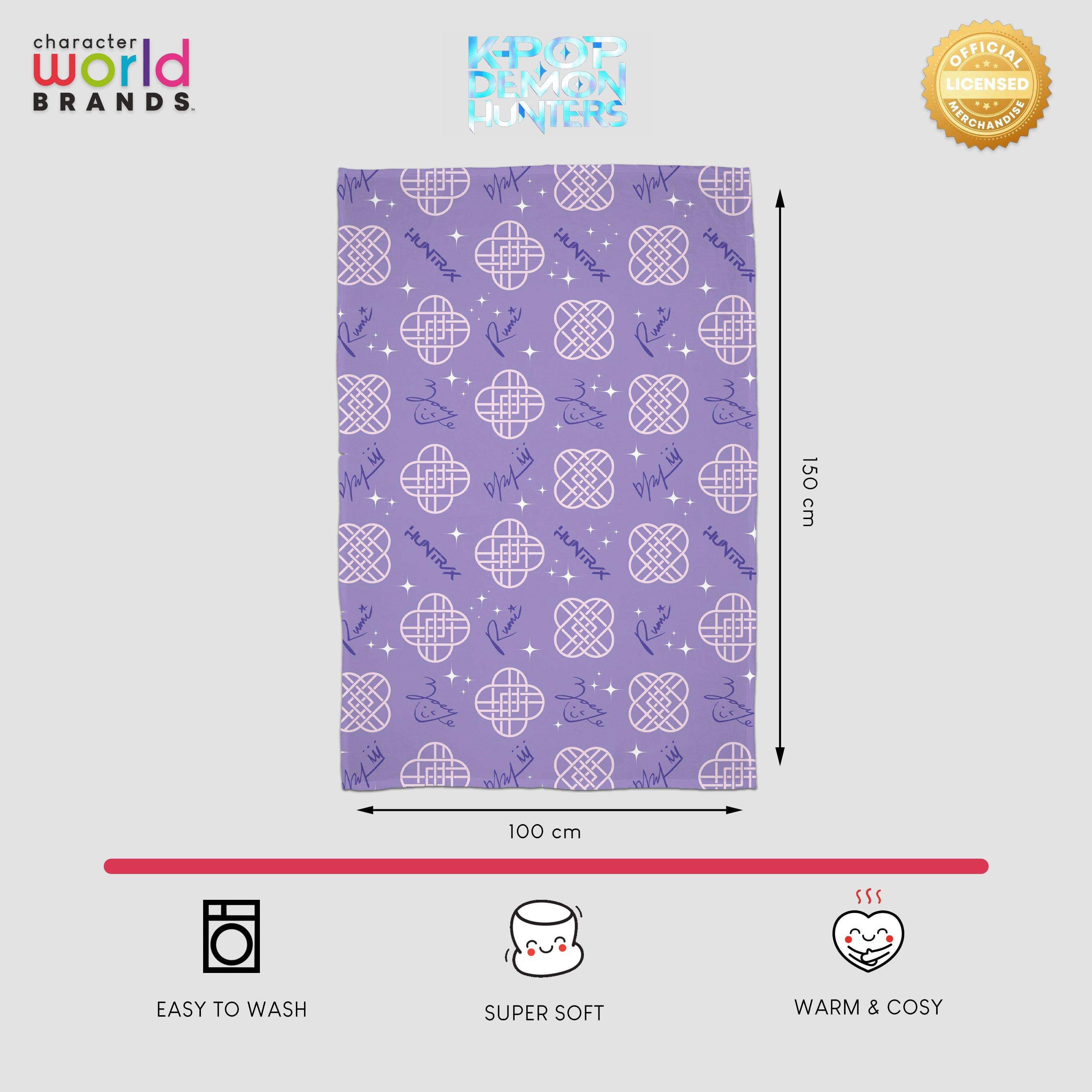 Purple - K Pop Demon Hunters - KPop Demon Hunters Golden Fleece Blanket - 7