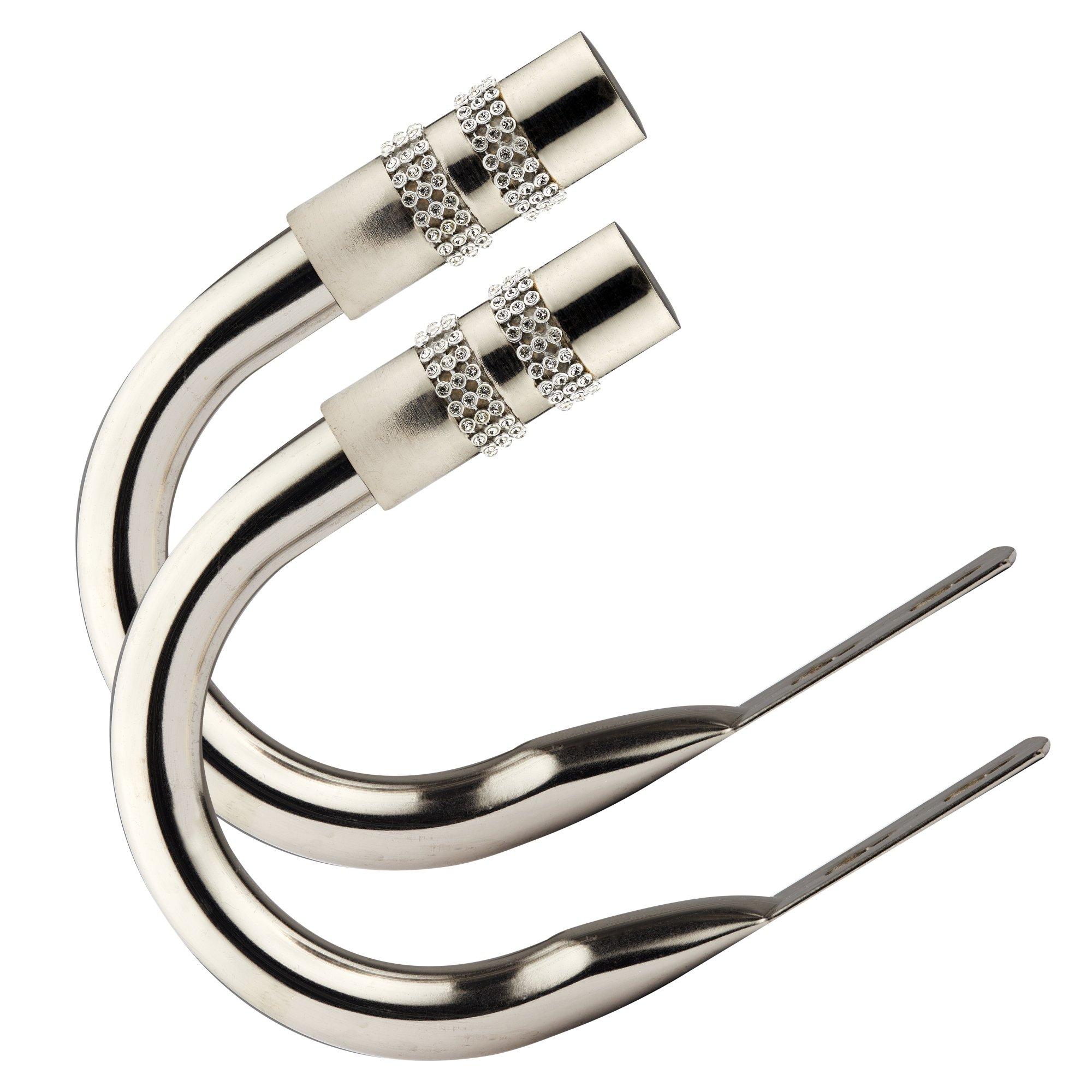 Metal Holdback Pair Tiebacks Diamante