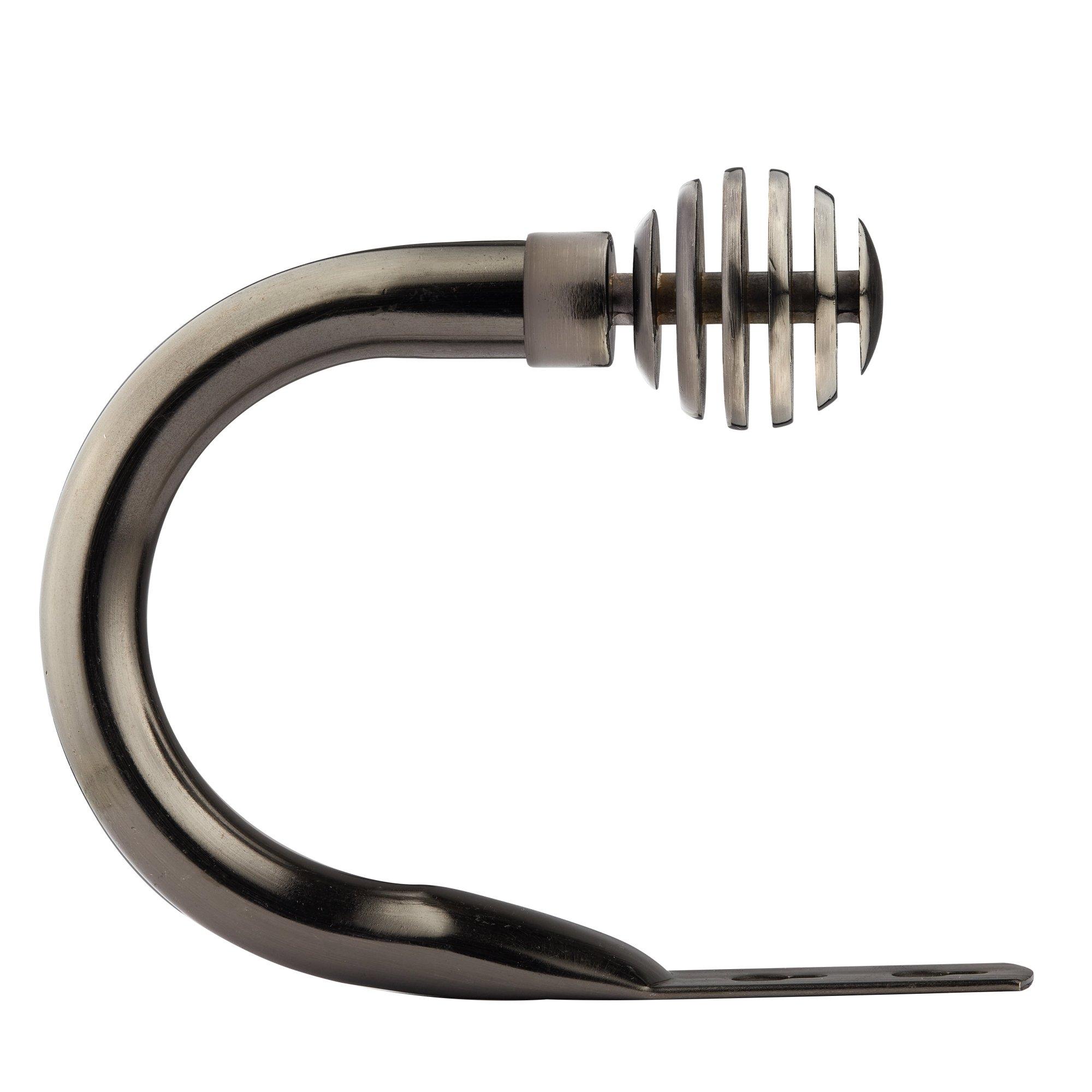 Black Silk - Emma Barclay - Metal Holdback Pair Tiebacks Metal Sliced - 2