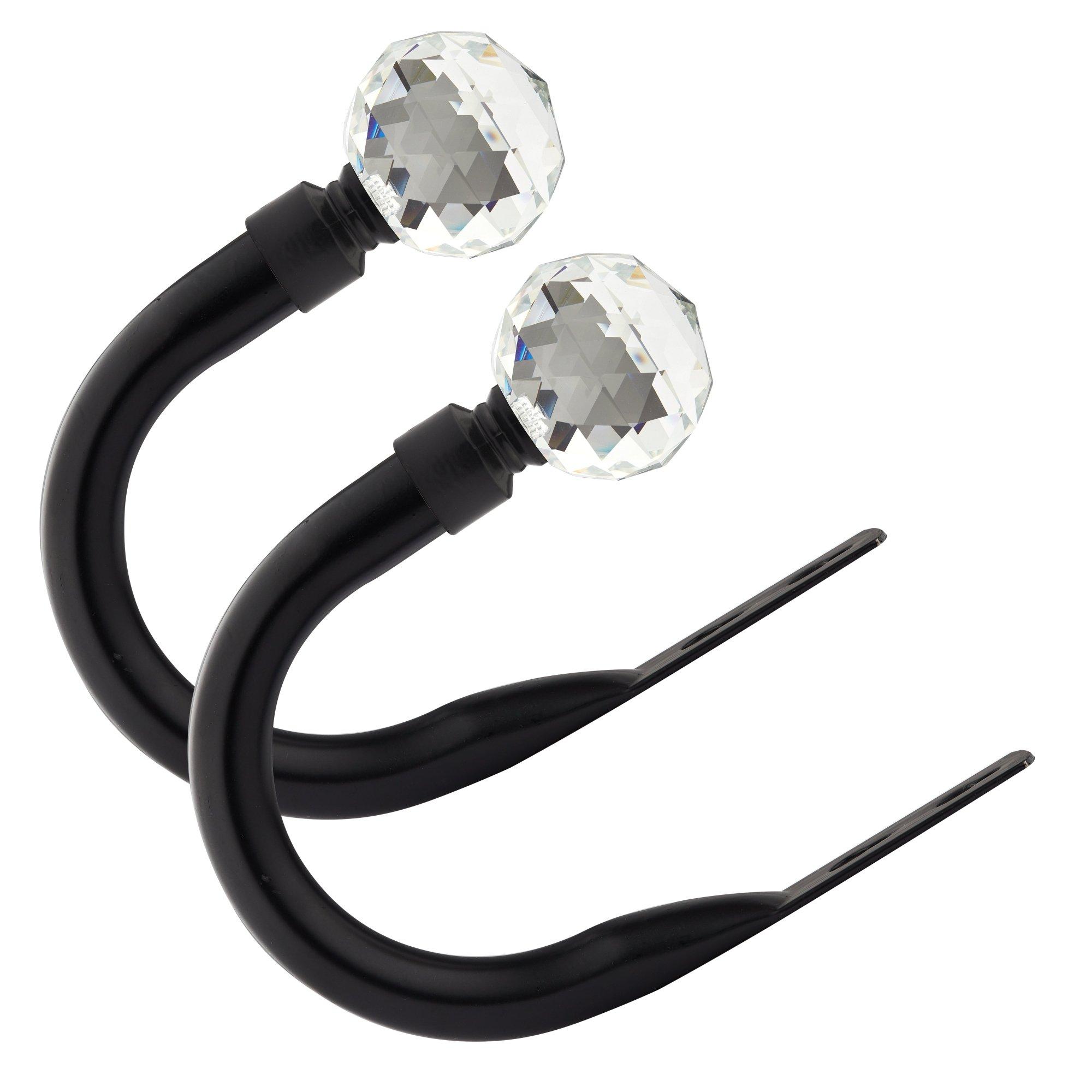 Metal Holdback Pair Tiebacks Crystal