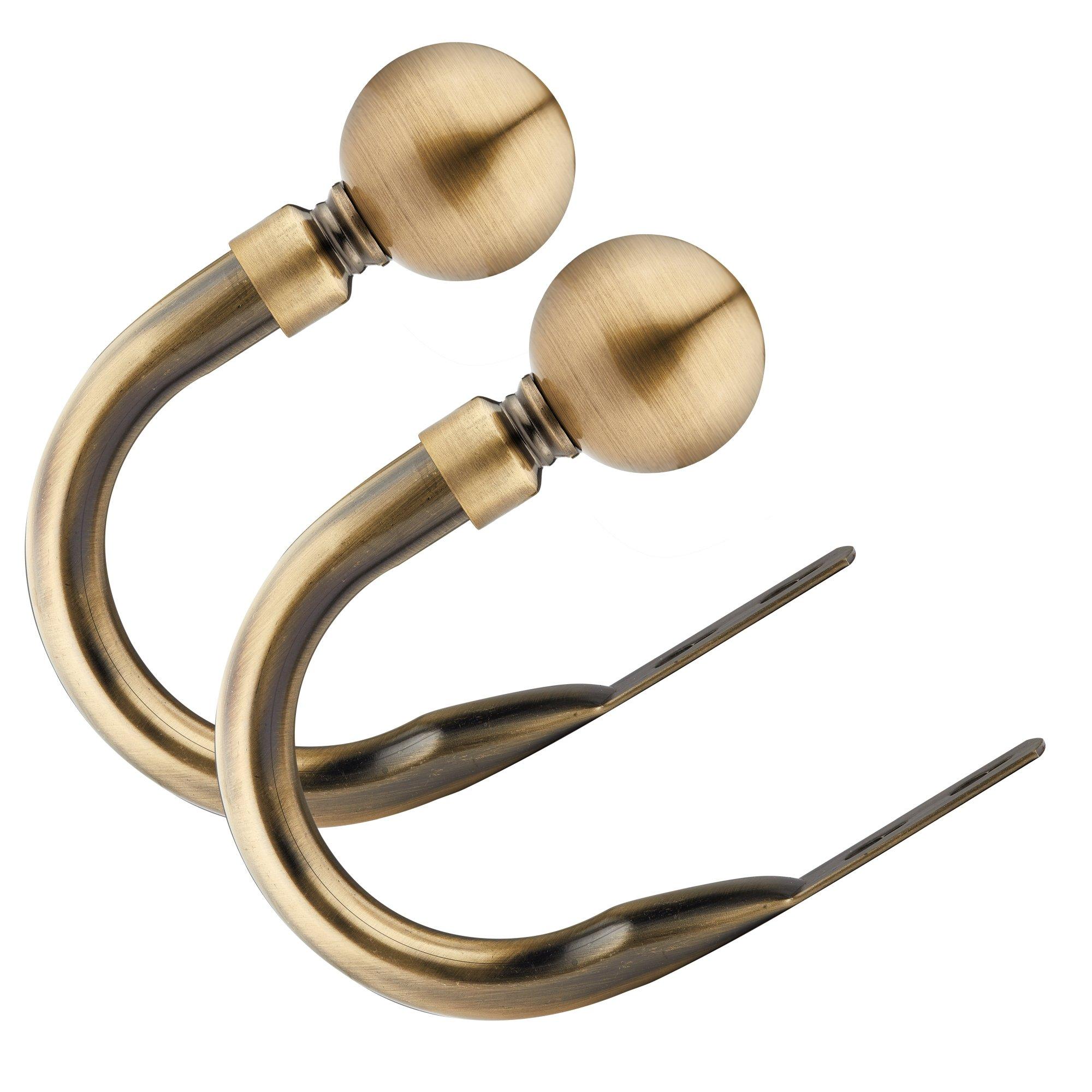 Metal Holdback Pair Tiebacks Ball