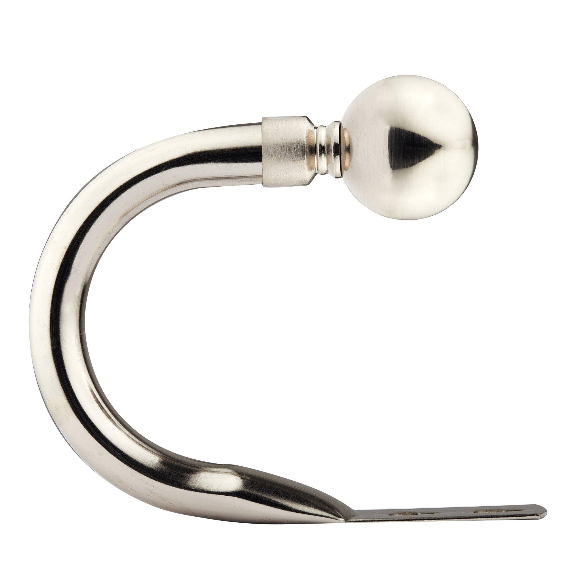 Brushed Silver - Emma Barclay - Metal Holdback Pair Tiebacks Ball - 2