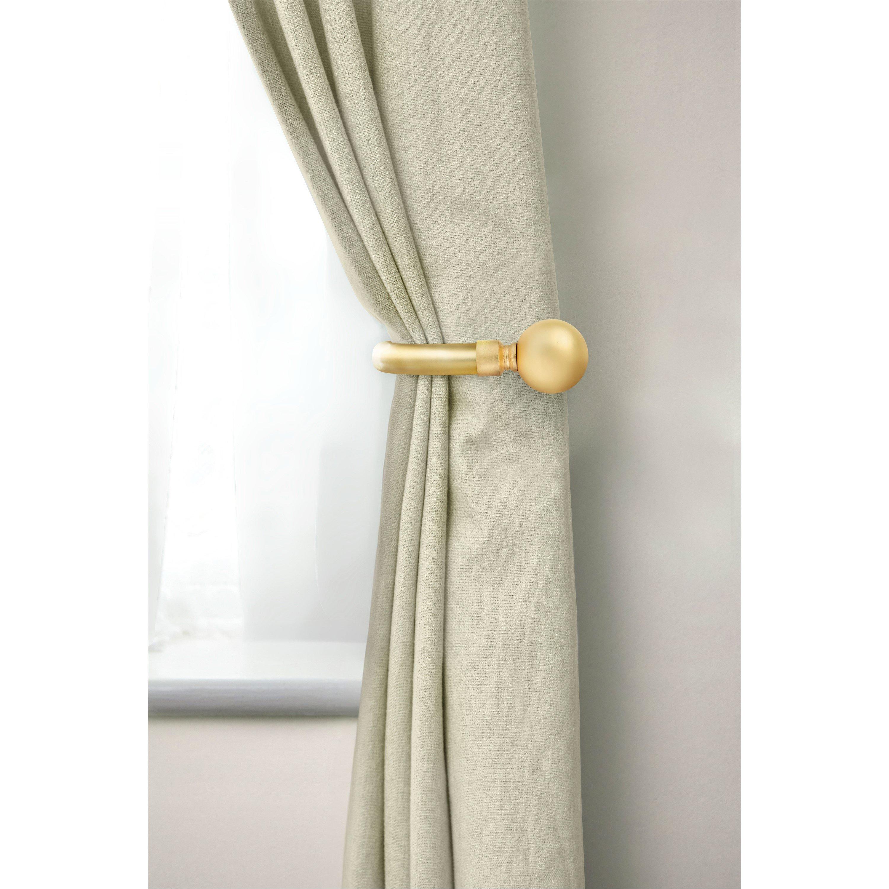 Metal Holdback Pair Tiebacks Ball