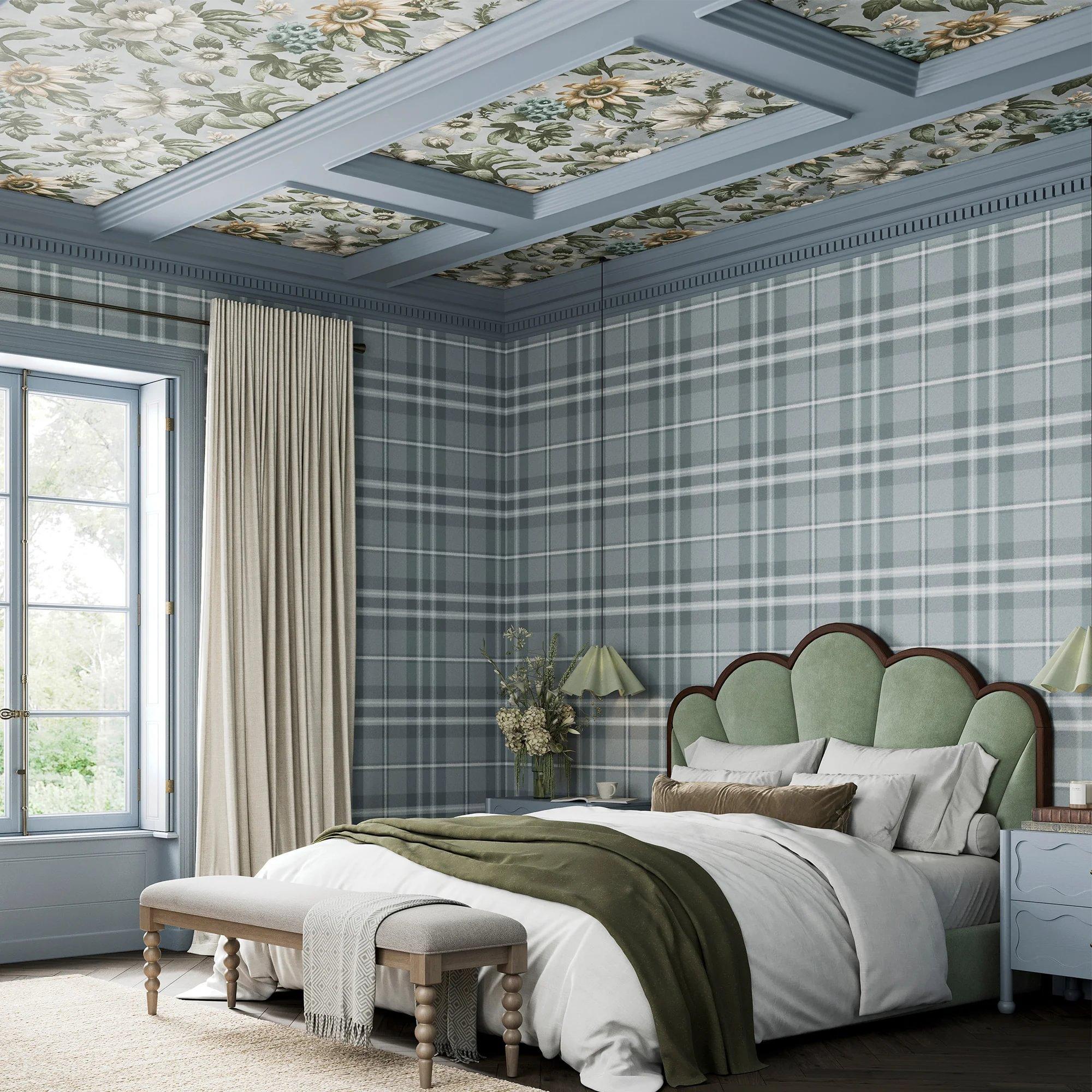 Blue - Superfresco Easy - Eildon Weave Breeze Wallpaper - 1