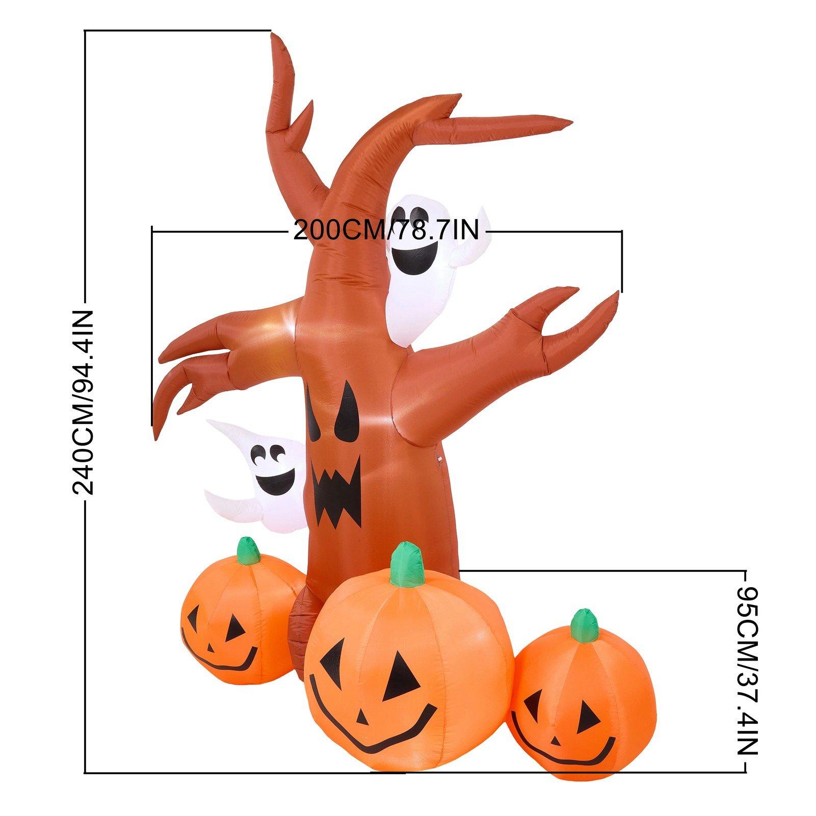 Brown - LIFE IDEAS - 2.4M Halloween Inflatable Haunted Tree - 2