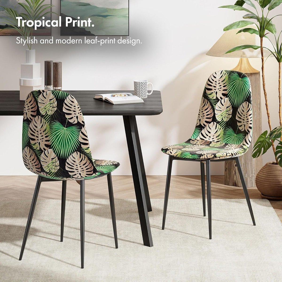 Multi - VonHaus - Leighton Set of 2 Dining Chairs - 5