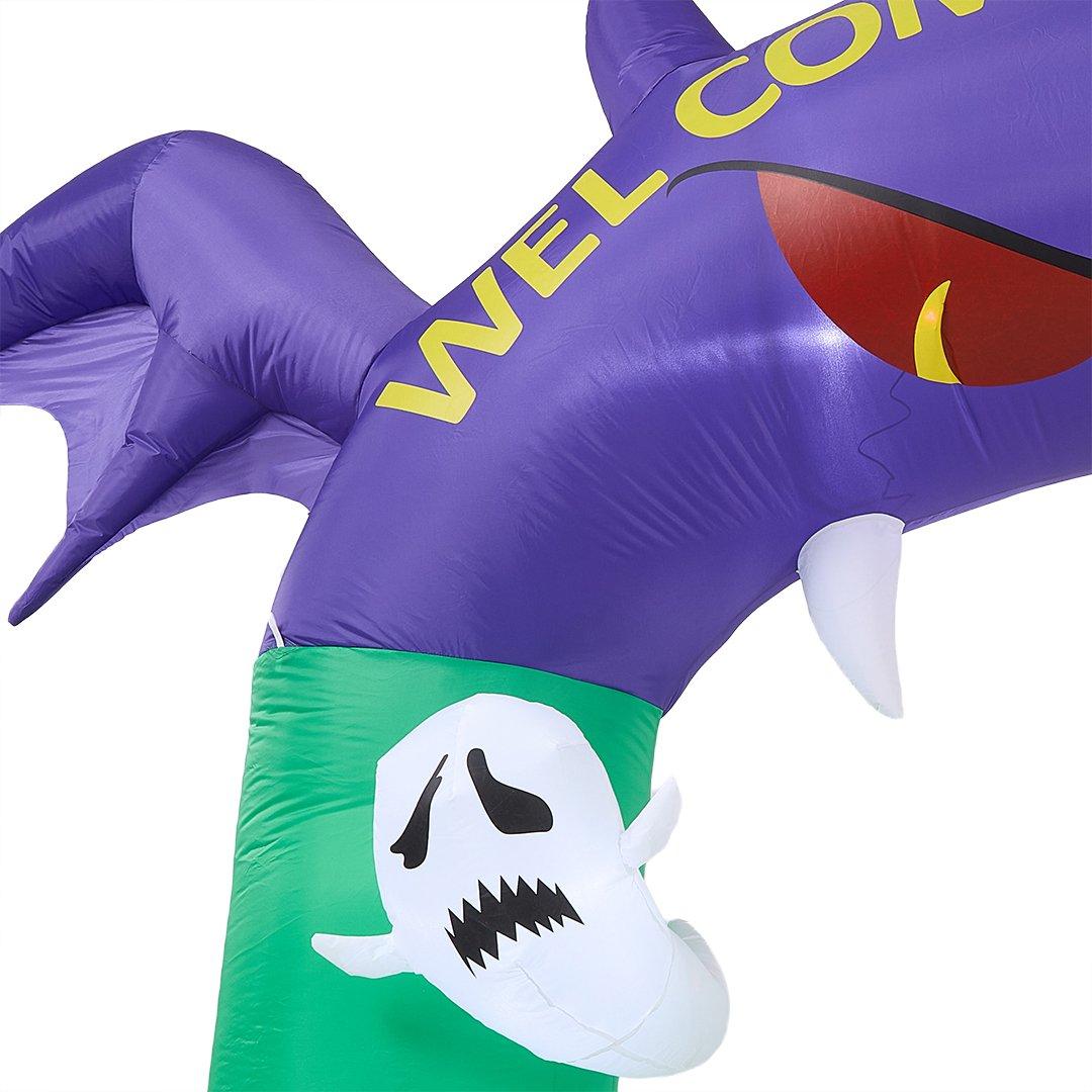 Green/Purple - LIFE IDEAS - 8.2FT Halloween Inflatable Devil Archway - 5