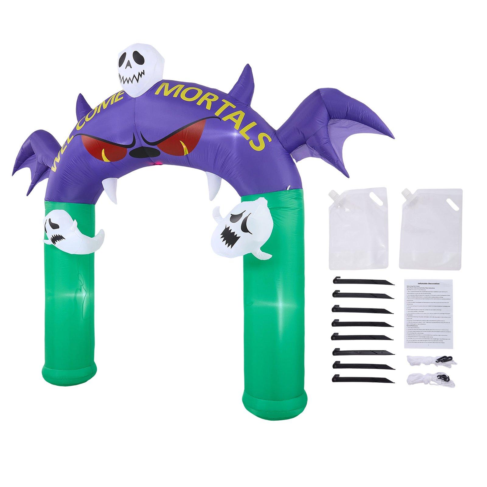Green/Purple - LIFE IDEAS - 8.2FT Halloween Inflatable Devil Archway - 10