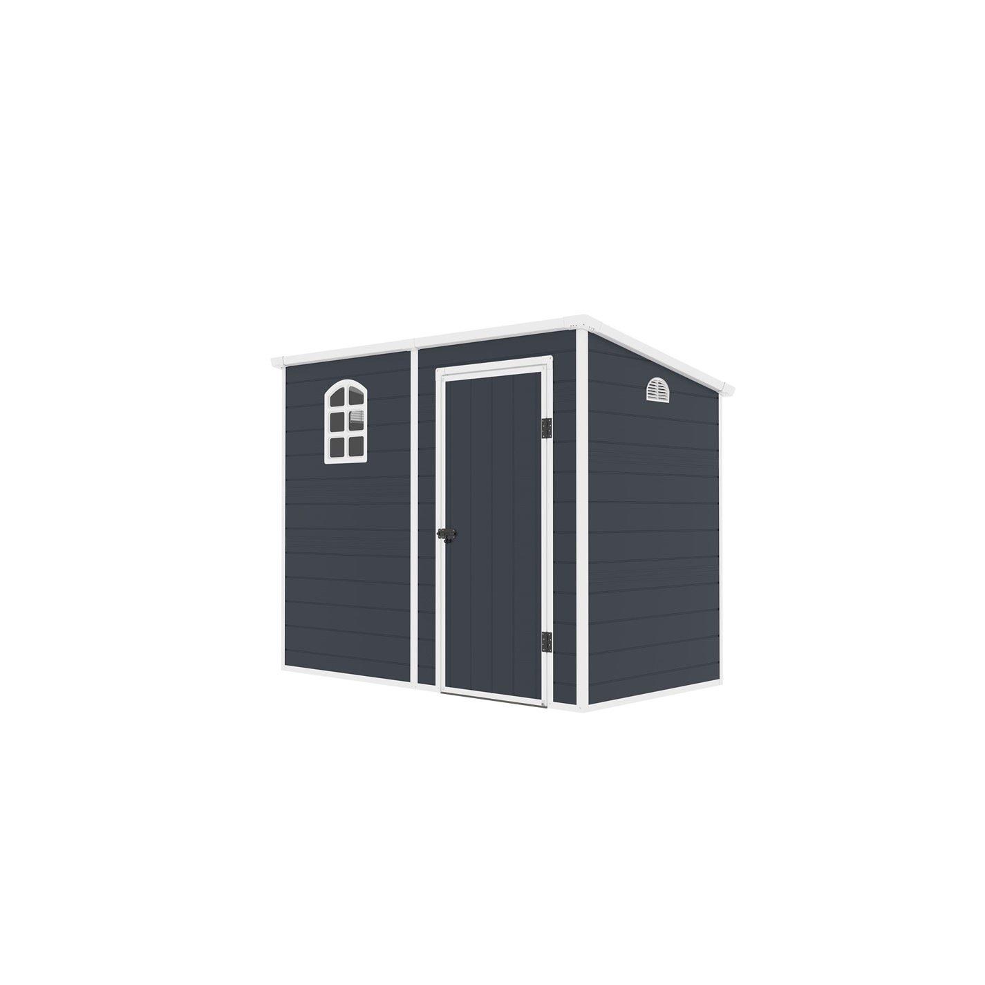 Anthracite Grey - Store More - Jasmine Plastic Pent Shed - 1