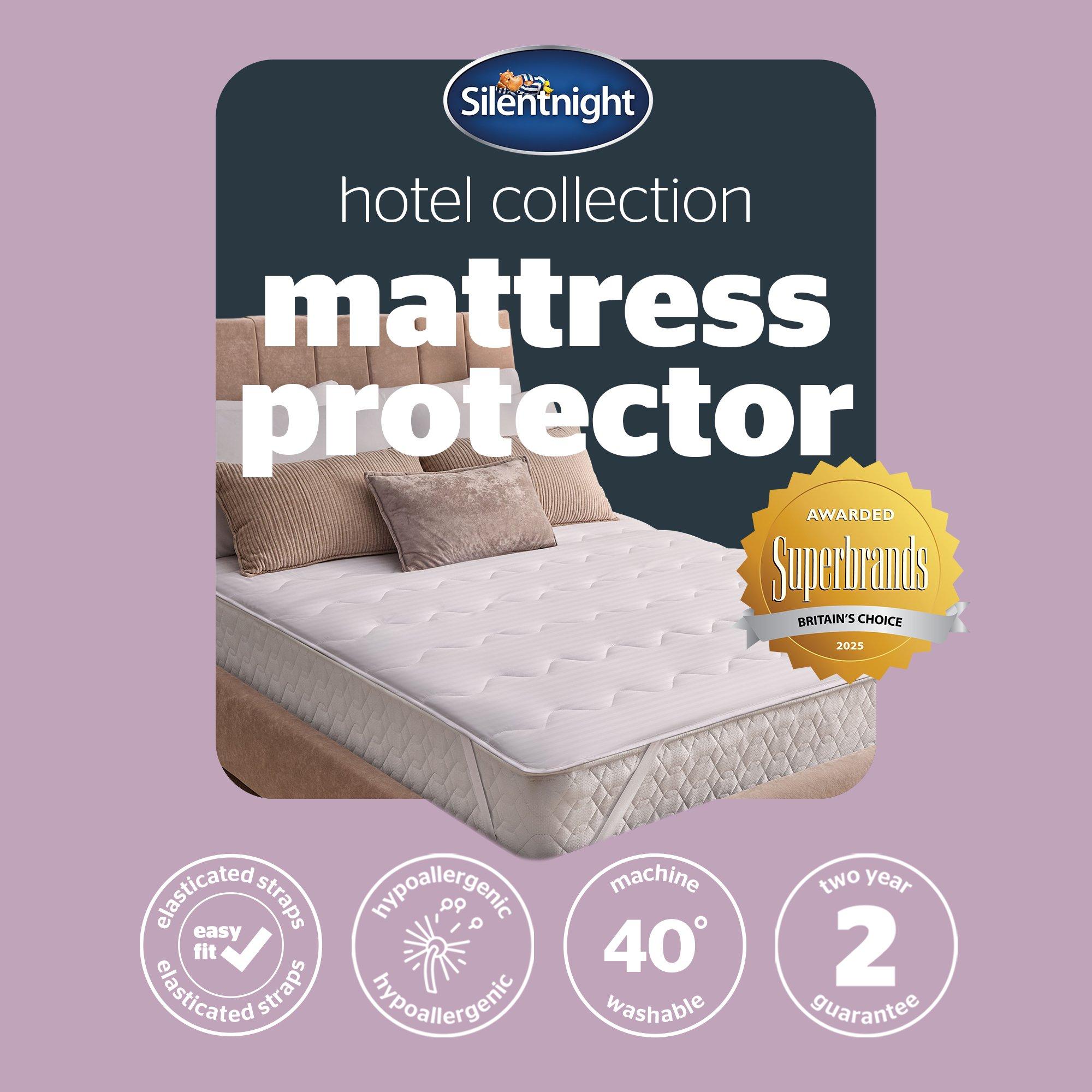 White - Silentnight - Hotel Collection Mattress Protector - 8