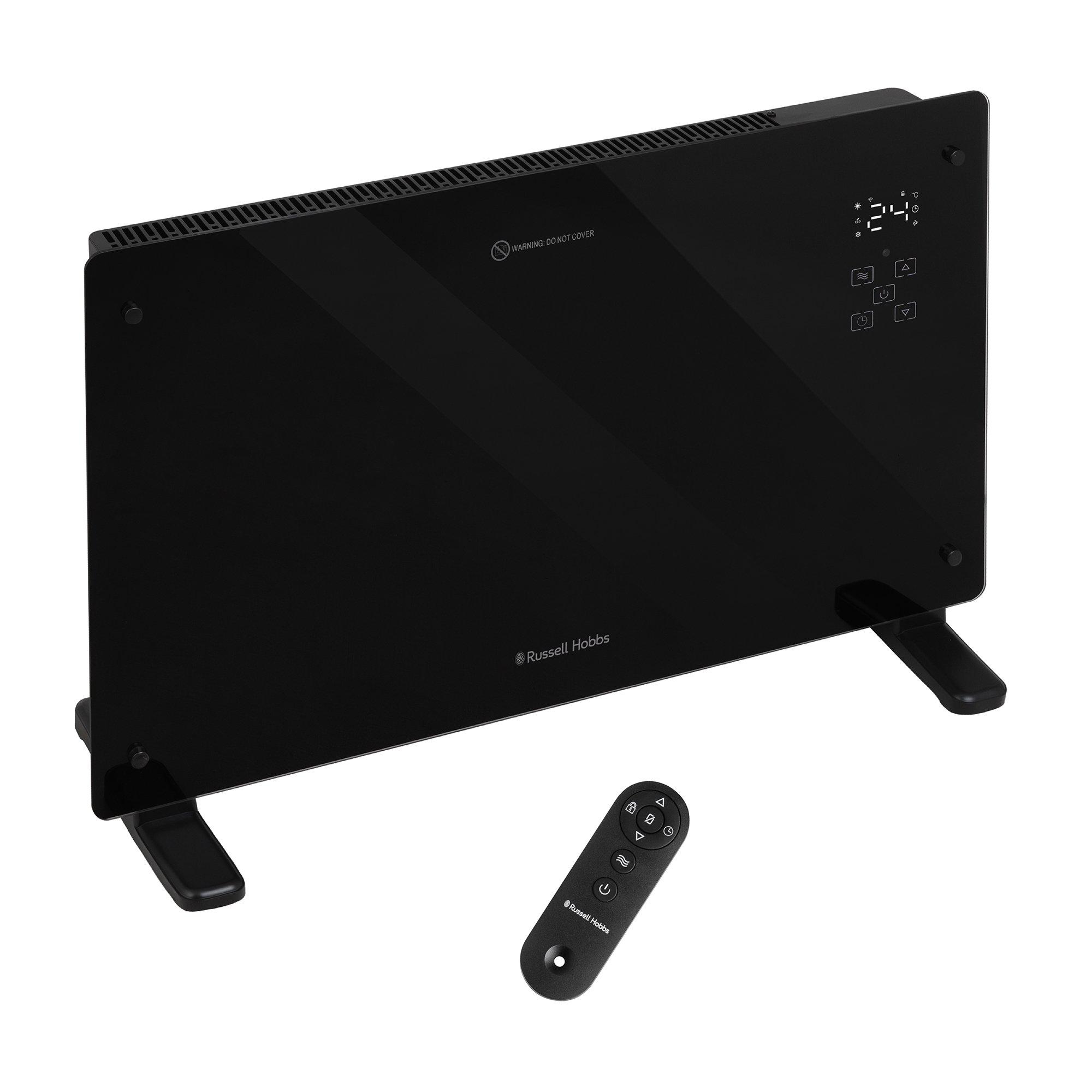 Black - Russell Hobbs - RHPANH2006B Smart Glass Panel Indoor Heater - 1