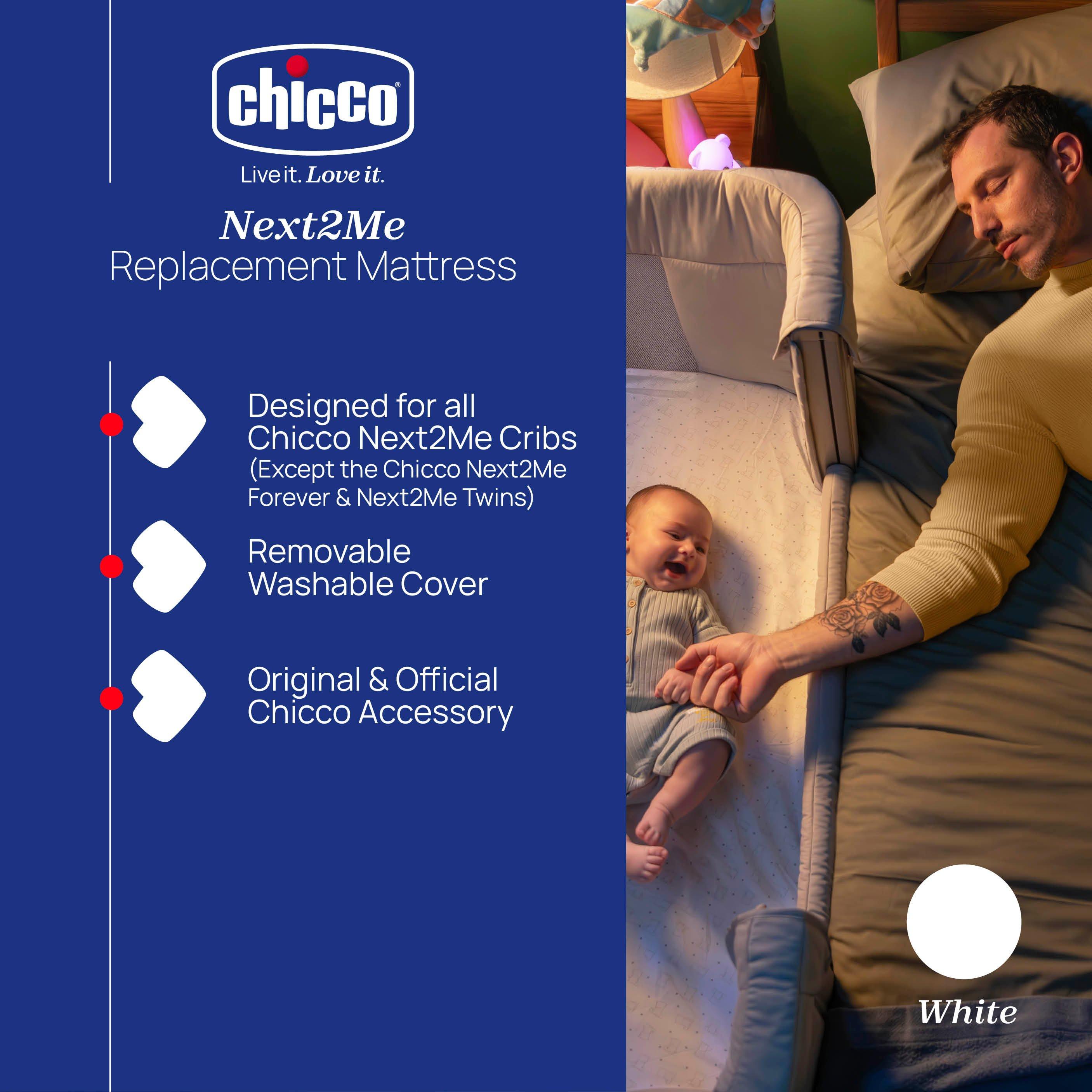 White - Chicco - Next2Me Replacement Mattress - 2