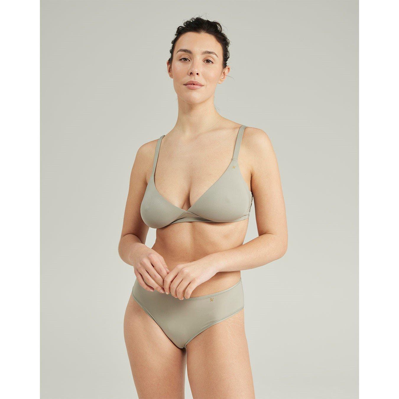Nudea Women's Easy Does It Bralette Second Skin Stretch - Sage Green - XXL