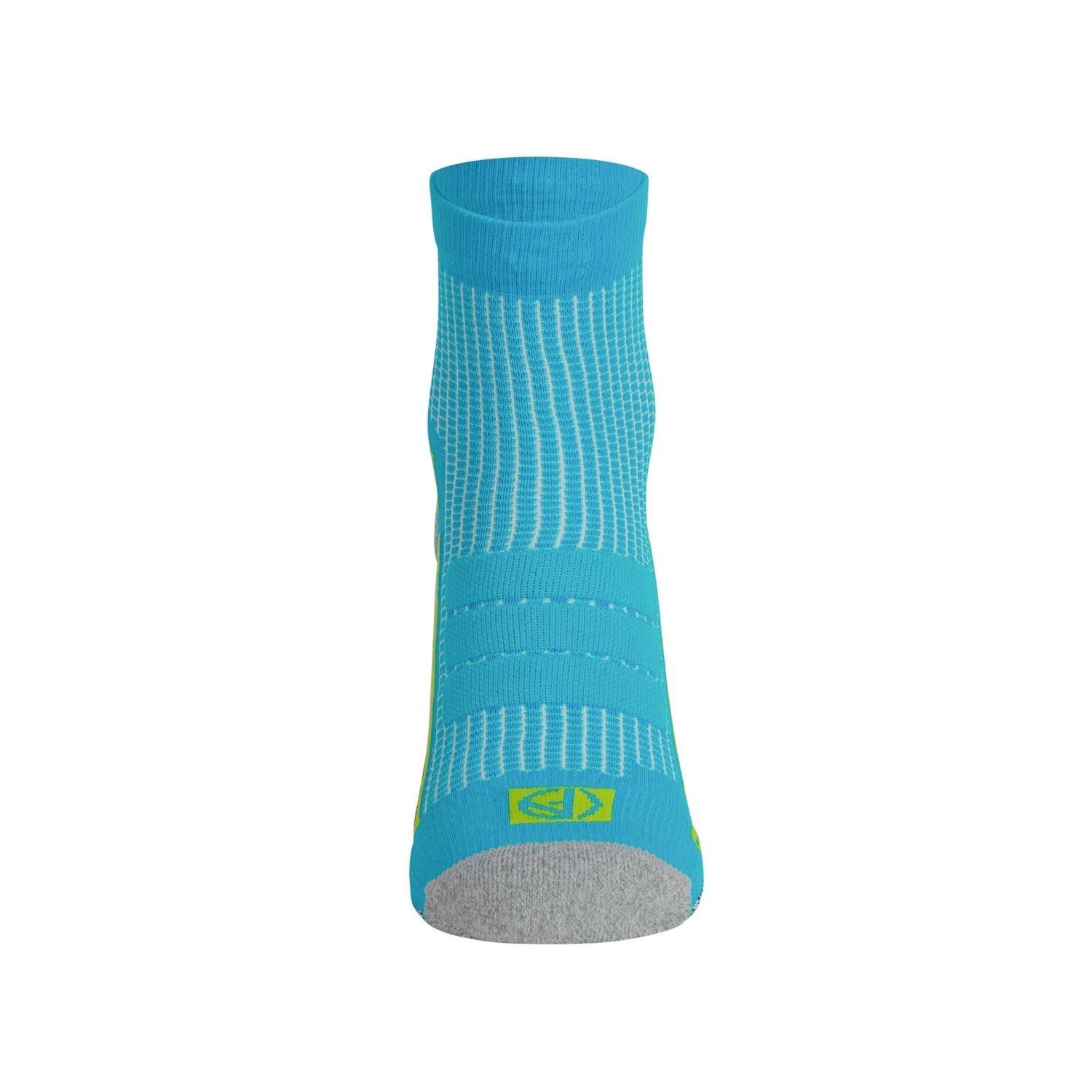 Neutral - Absolute 360 - Performance Running Socks: Quarter - Turquoise/Lime - 2