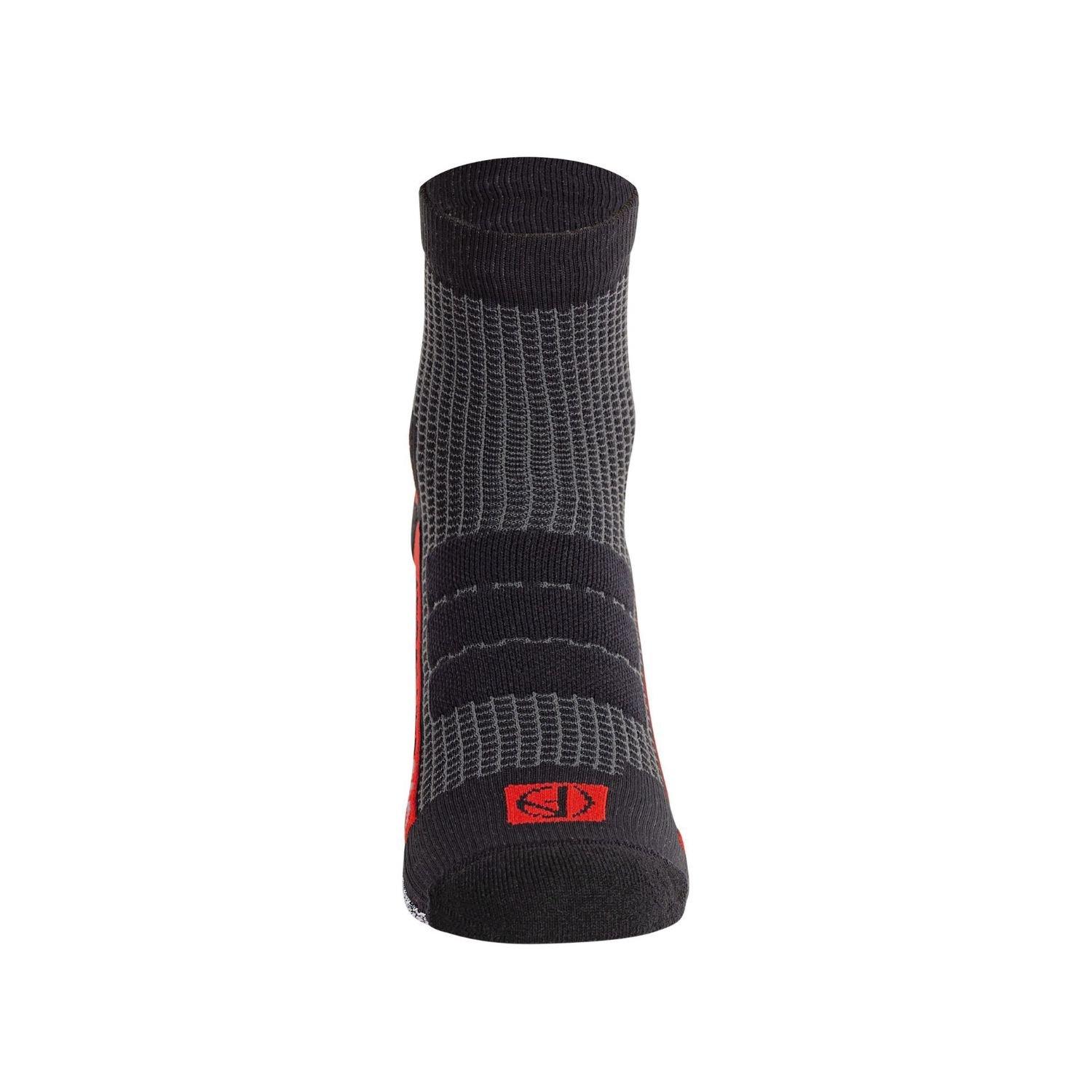 Neutral - Absolute 360 - Performance Running Socks: Quarter - Black/Red - 2