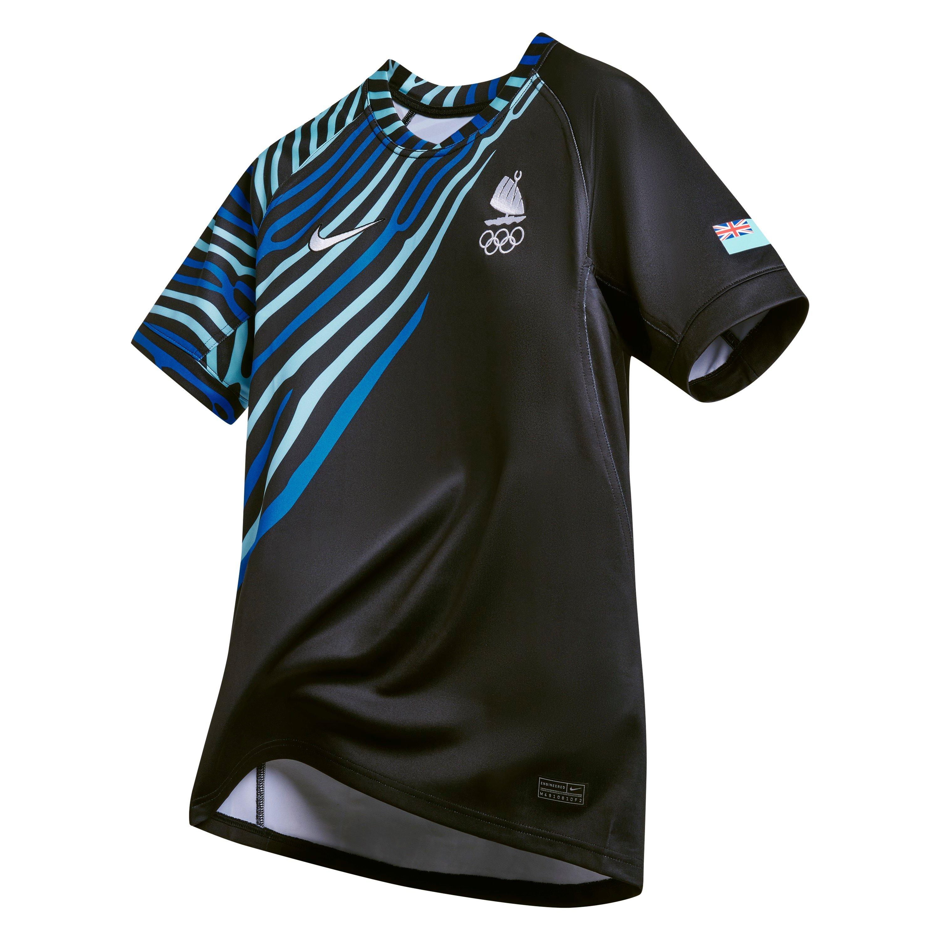 Black/Blue - Nike - Fiji Paris 7s Olympics™ Away Shirt 2024 Mens - 3