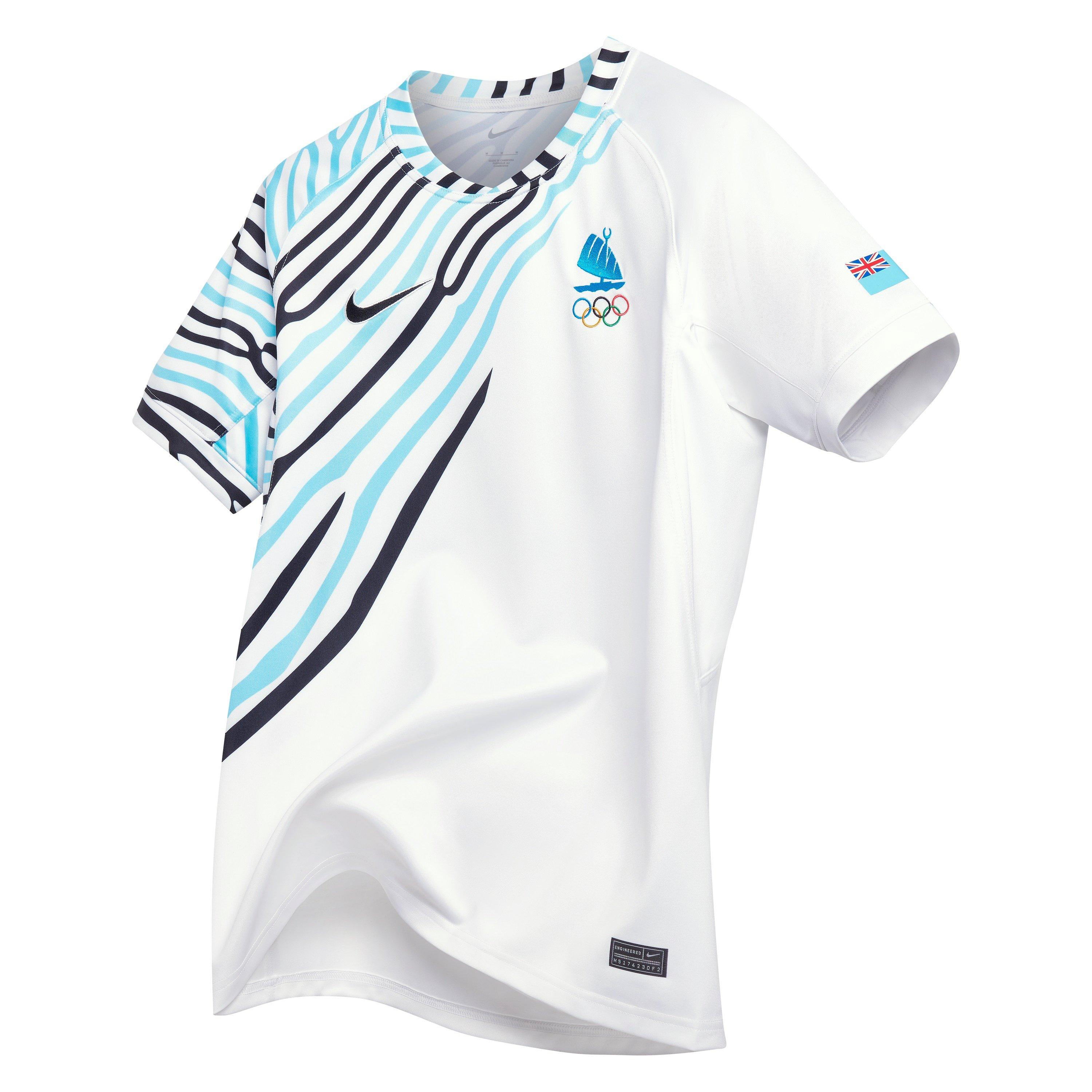 Hvid/Sort - Nike - Fiji Paris Olympics™ 7s Home Shirt 2024 Mens - 3