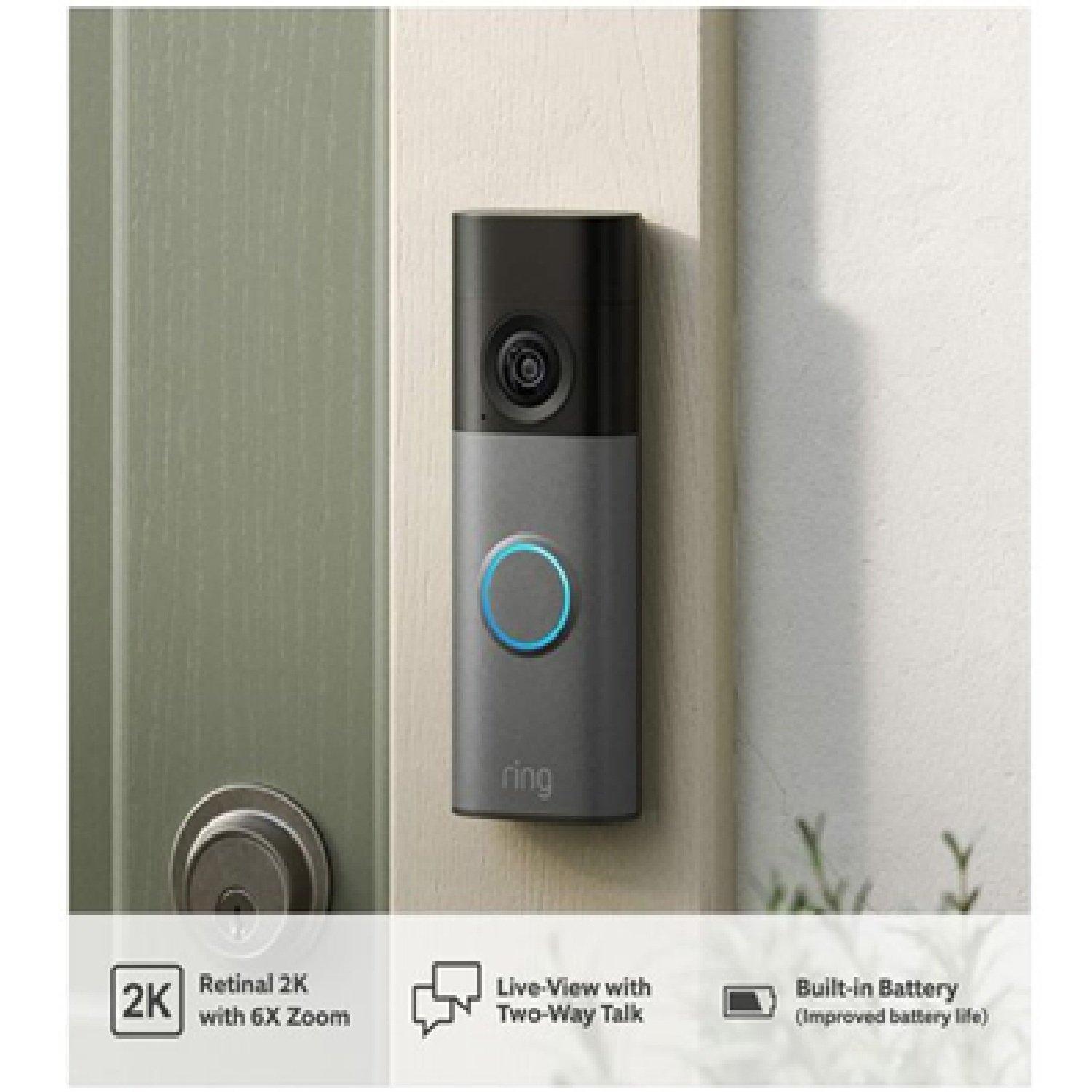 Mocha - Ring - RING Battery Retinal 2K Video Doorbell Newest Gen - 2