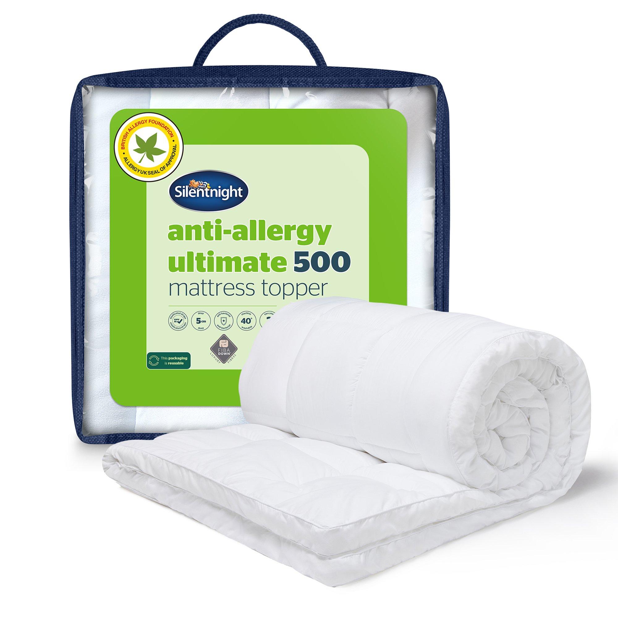White - Silentnight - Anti-allergy 5cm Ultimate Mattress Topper - 1