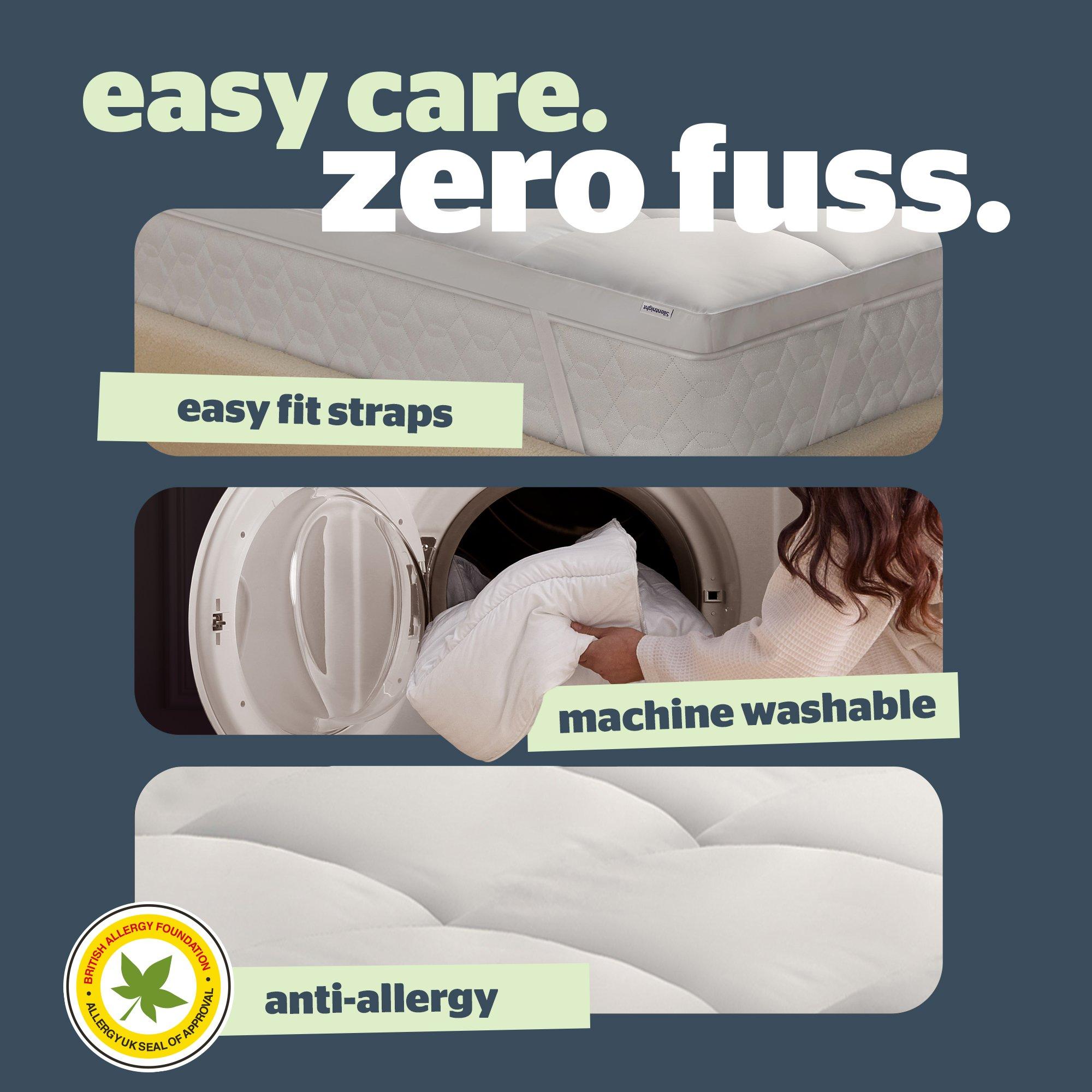 White - Silentnight - Anti-allergy 5cm Ultimate Mattress Topper - 7