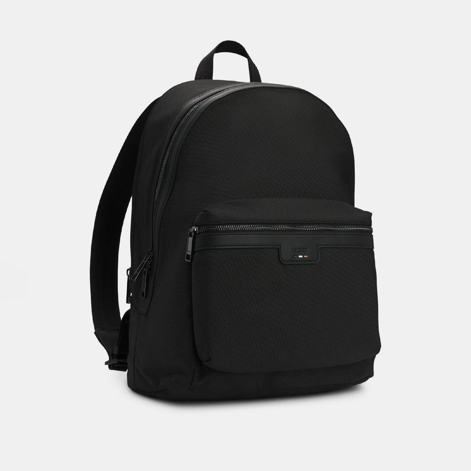 Black - Boss - Ray Backpack with Logo and Signature Stripe - 1