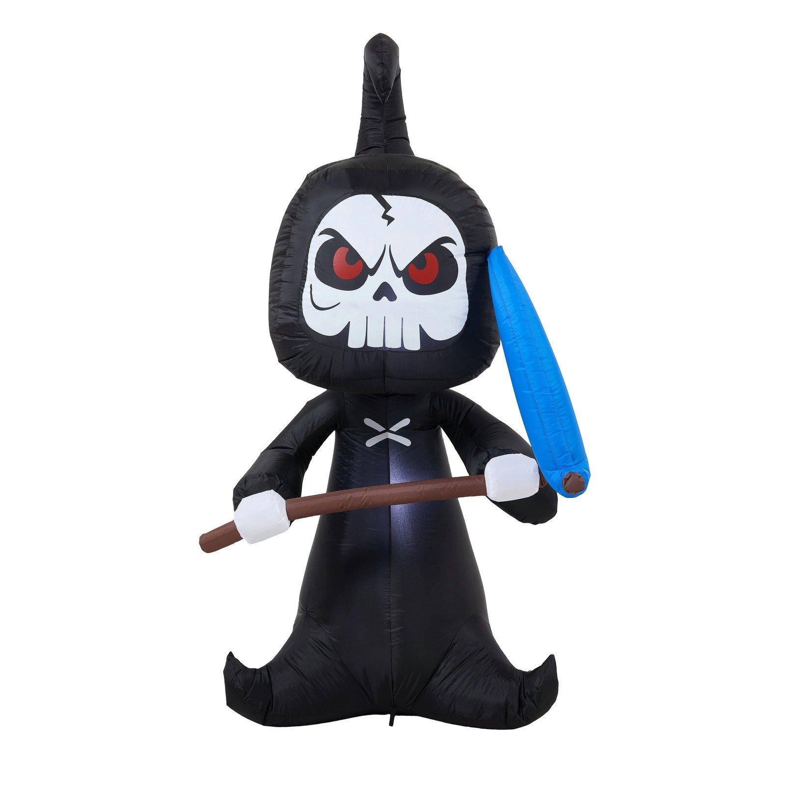 Black - LIFE IDEAS - 6.6FT Halloween Inflatable Grim Reaper - 3