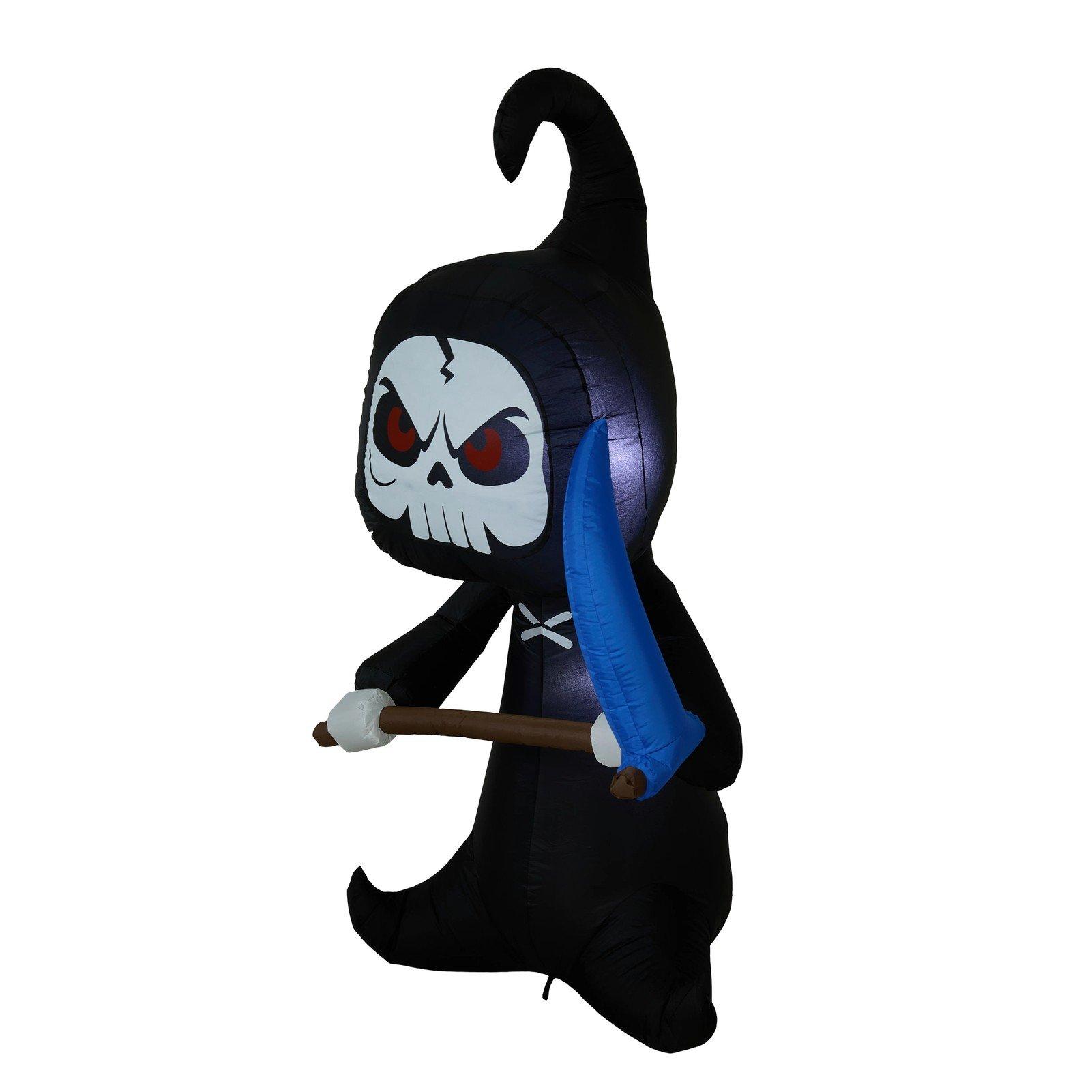 Black - LIFE IDEAS - 6.6FT Halloween Inflatable Grim Reaper - 4