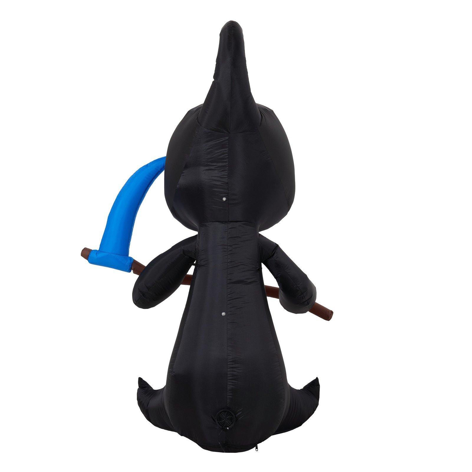 Black - LIFE IDEAS - 6.6FT Halloween Inflatable Grim Reaper - 5