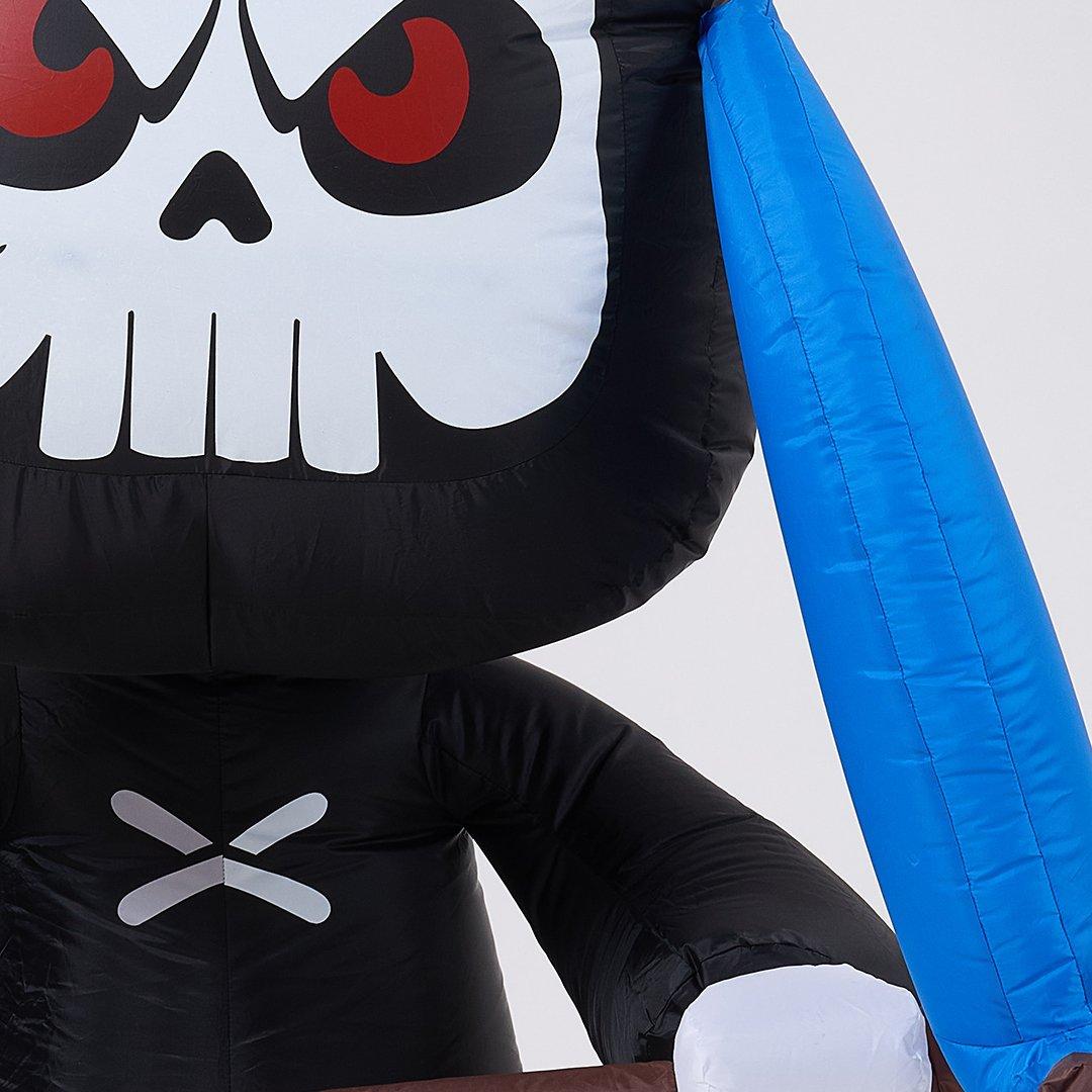 Black - LIFE IDEAS - 6.6FT Halloween Inflatable Grim Reaper - 6