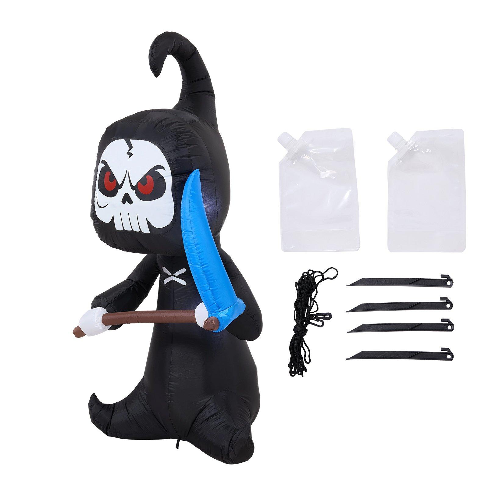 Black - LIFE IDEAS - 6.6FT Halloween Inflatable Grim Reaper - 10
