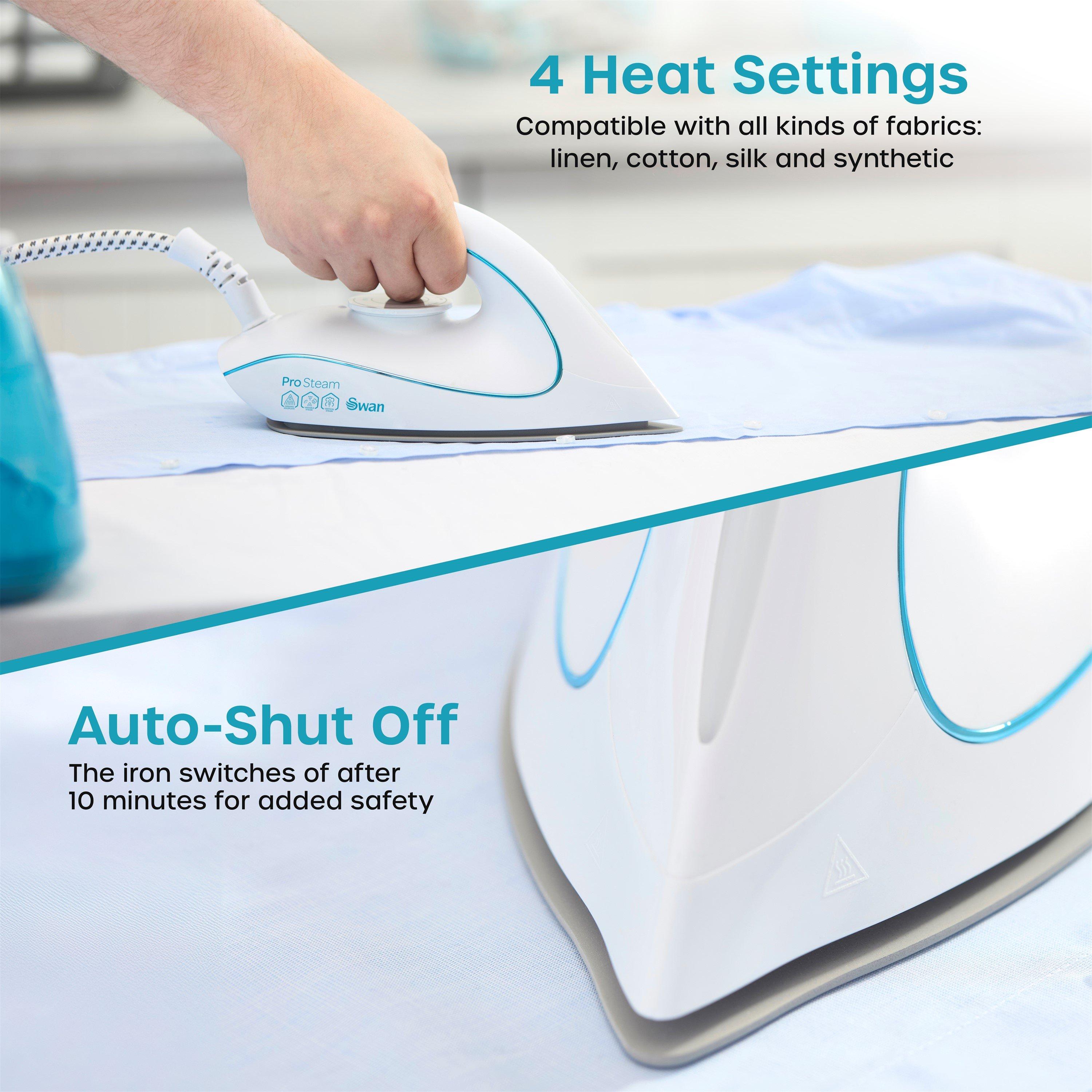 Aqua - Swan - 2400W Steam Station Iron White and Aqua - 4