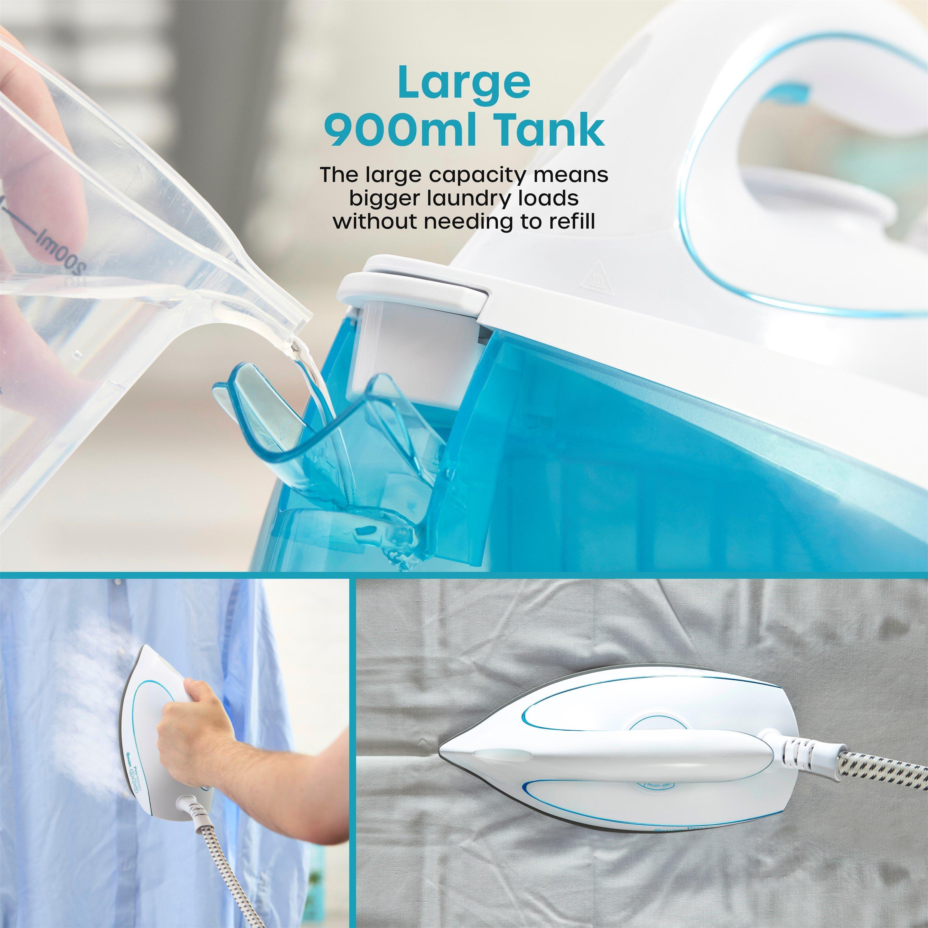 Aqua - Swan - 2400W Steam Station Iron White and Aqua - 5