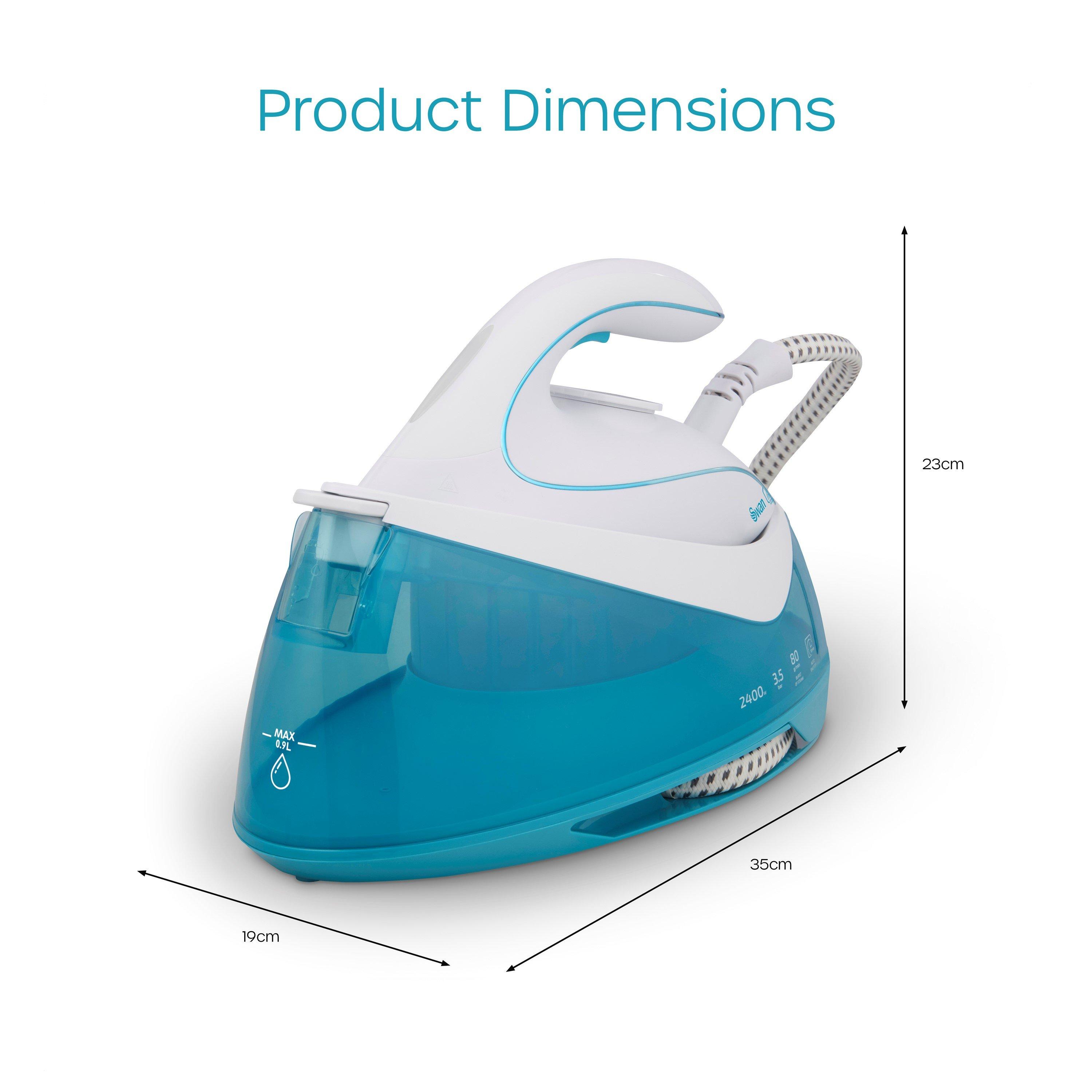 Aqua - Swan - 2400W Steam Station Iron White and Aqua - 6