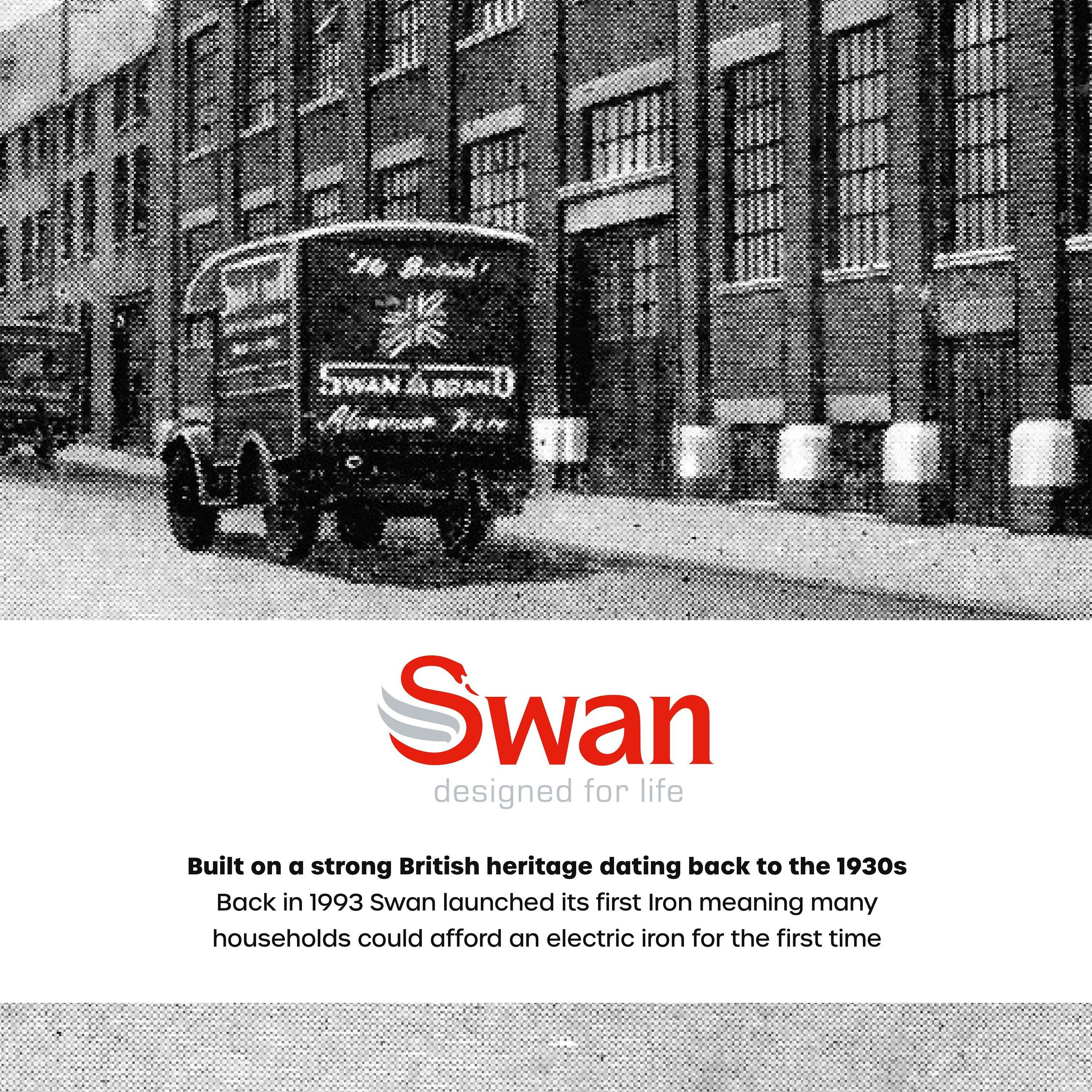 Aqua - Swan - 2400W Steam Station Iron White and Aqua - 8