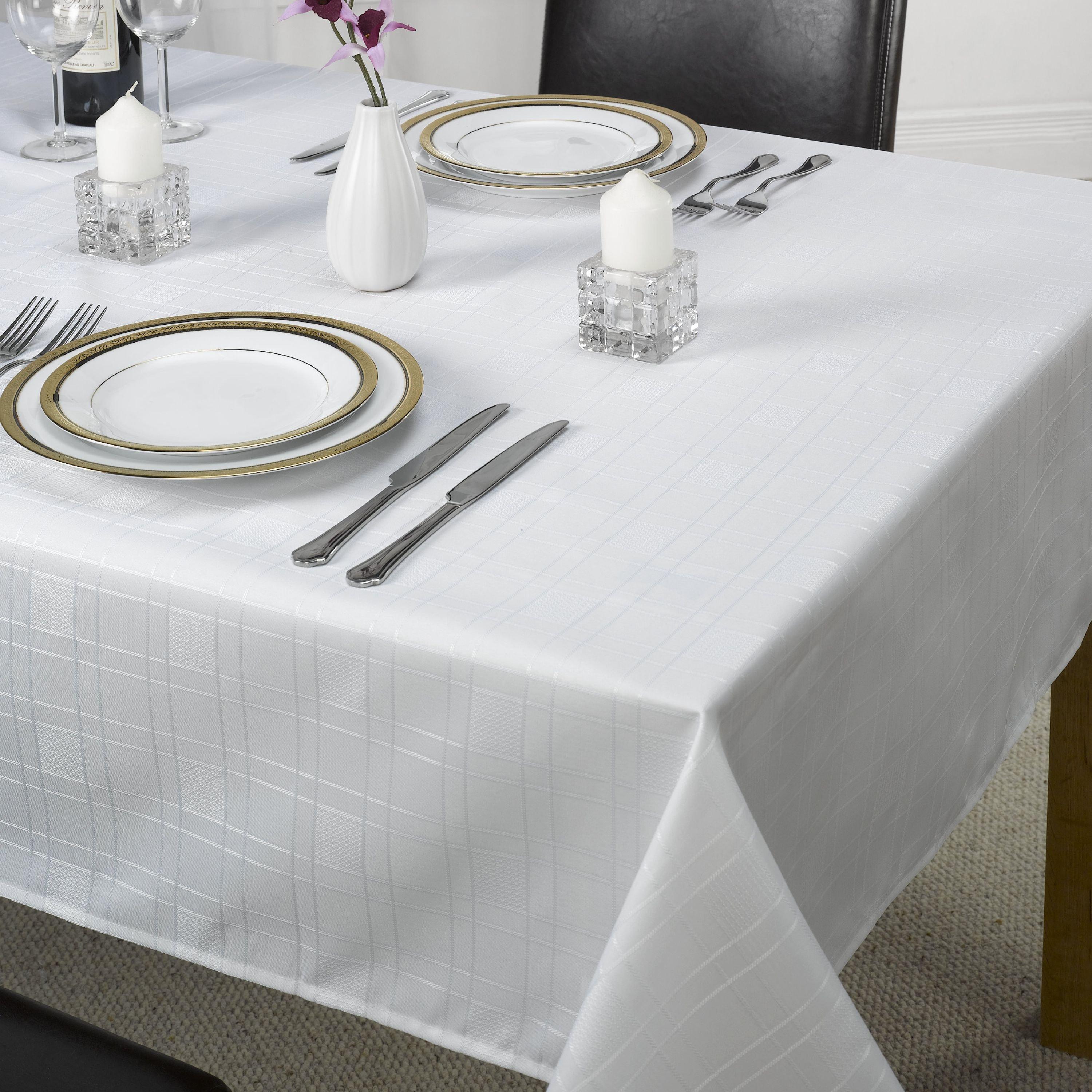 Jacquard Tablecloth Soft Polyester Chequers