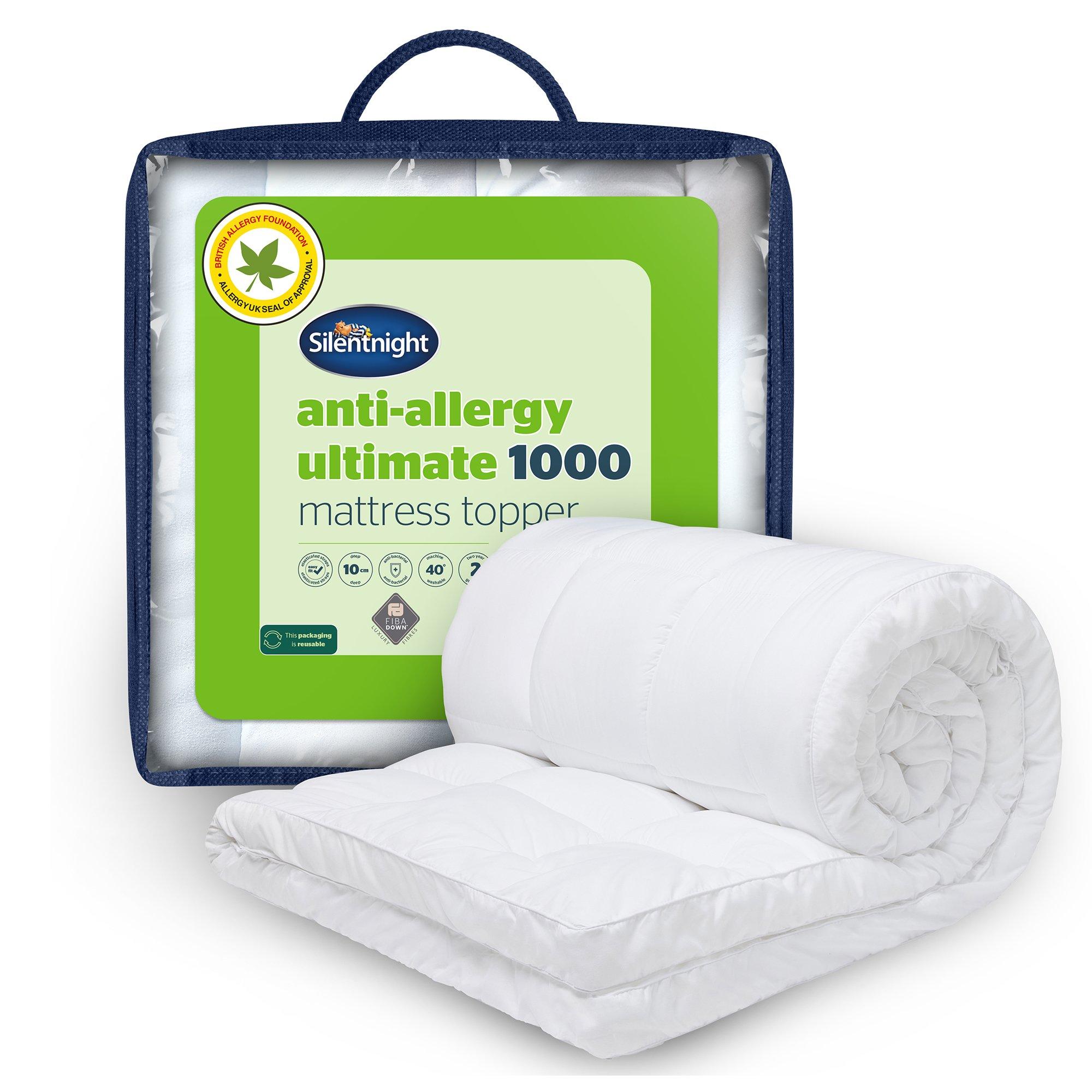 White - Silentnight - Anti-allergy 10cm Ultimate Mattress Topper - 1