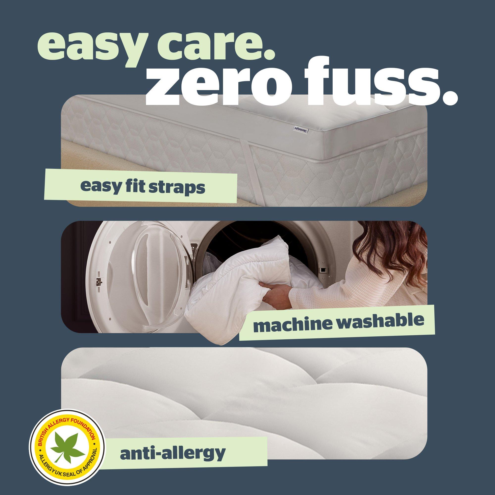 White - Silentnight - Anti-allergy 10cm Ultimate Mattress Topper - 6